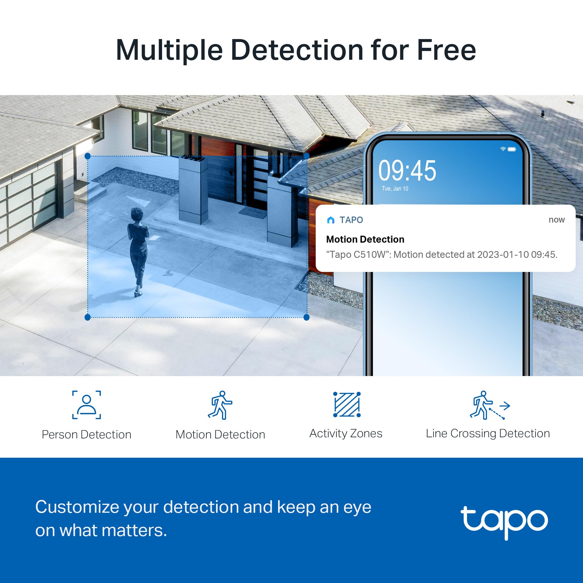 Tapo 2K Outdoor Wired Pan/Tilt Security Wi Fi Camera, 360 View, Motion Tracking, Works W/Alexa & Google Home, Color Night Vision
