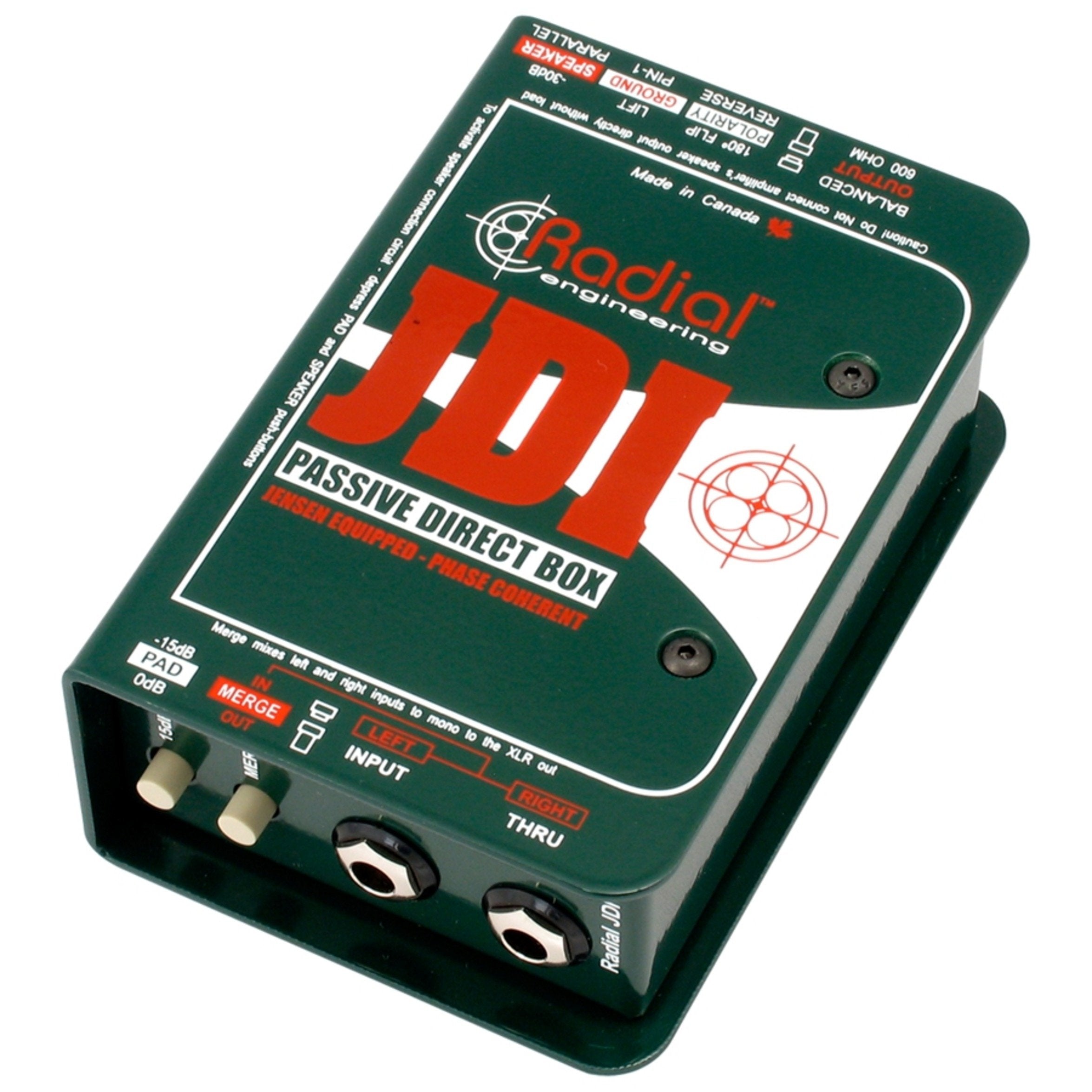 Radial Engineering R8001010Jdi Single Channel Passive Direct Box With Jensen Transformer