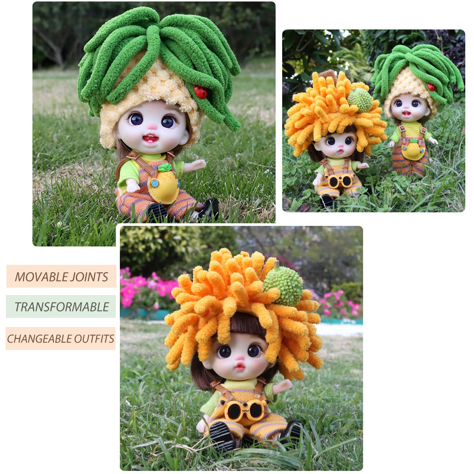 Cute Phone Charm &Hand Wrist Strap Lanyard With Tether Tab,Keychain Phone Lanyard With Pineapple Element Vinyl Baby Doll Pendant