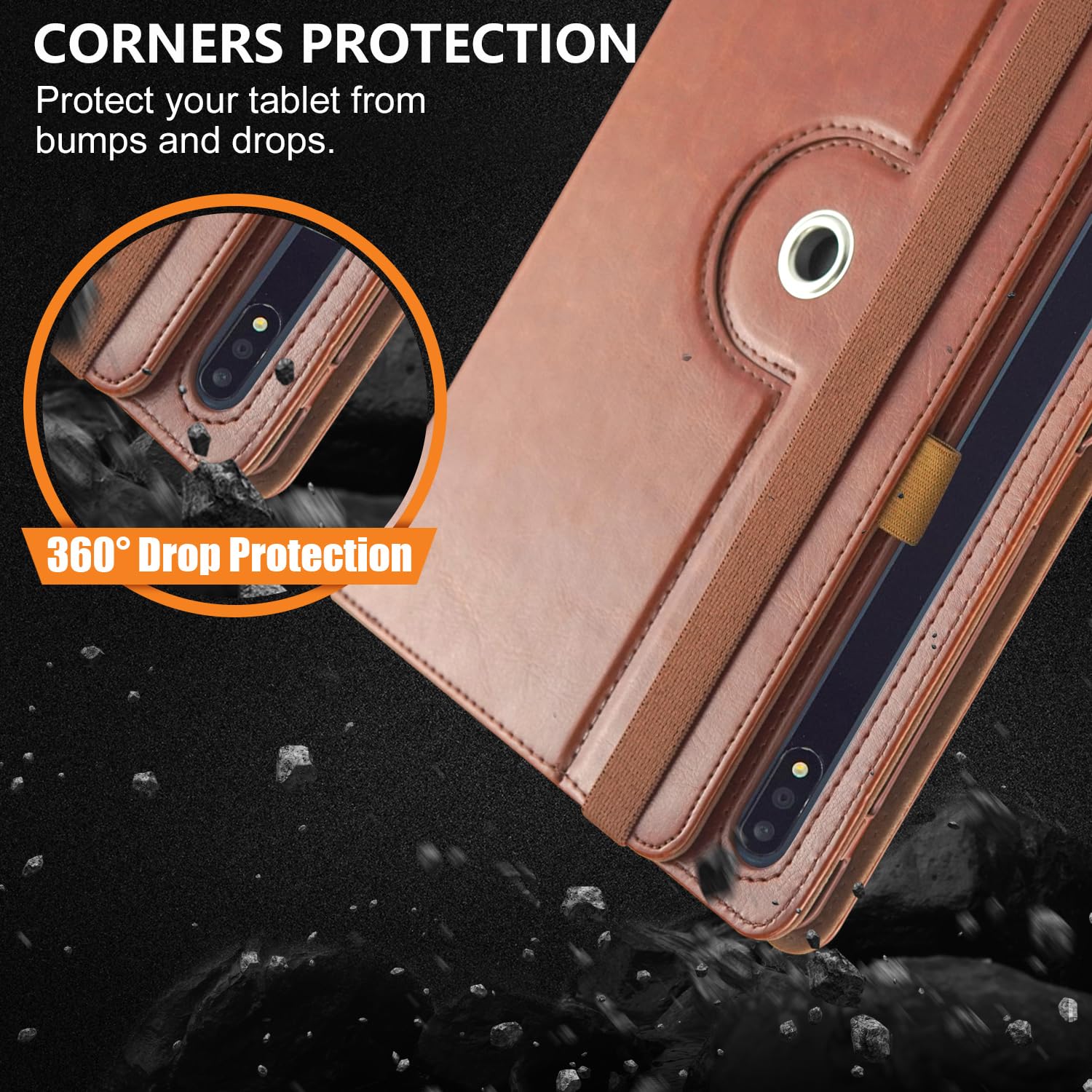 Yiernuo Case Compatible With Tablet Samsung Galaxy Tab S9 Fe Plus S9 Plus S8 Plus S7 Fe S7 Plus 12.4 Inch,Cover 360 Rotating Sta