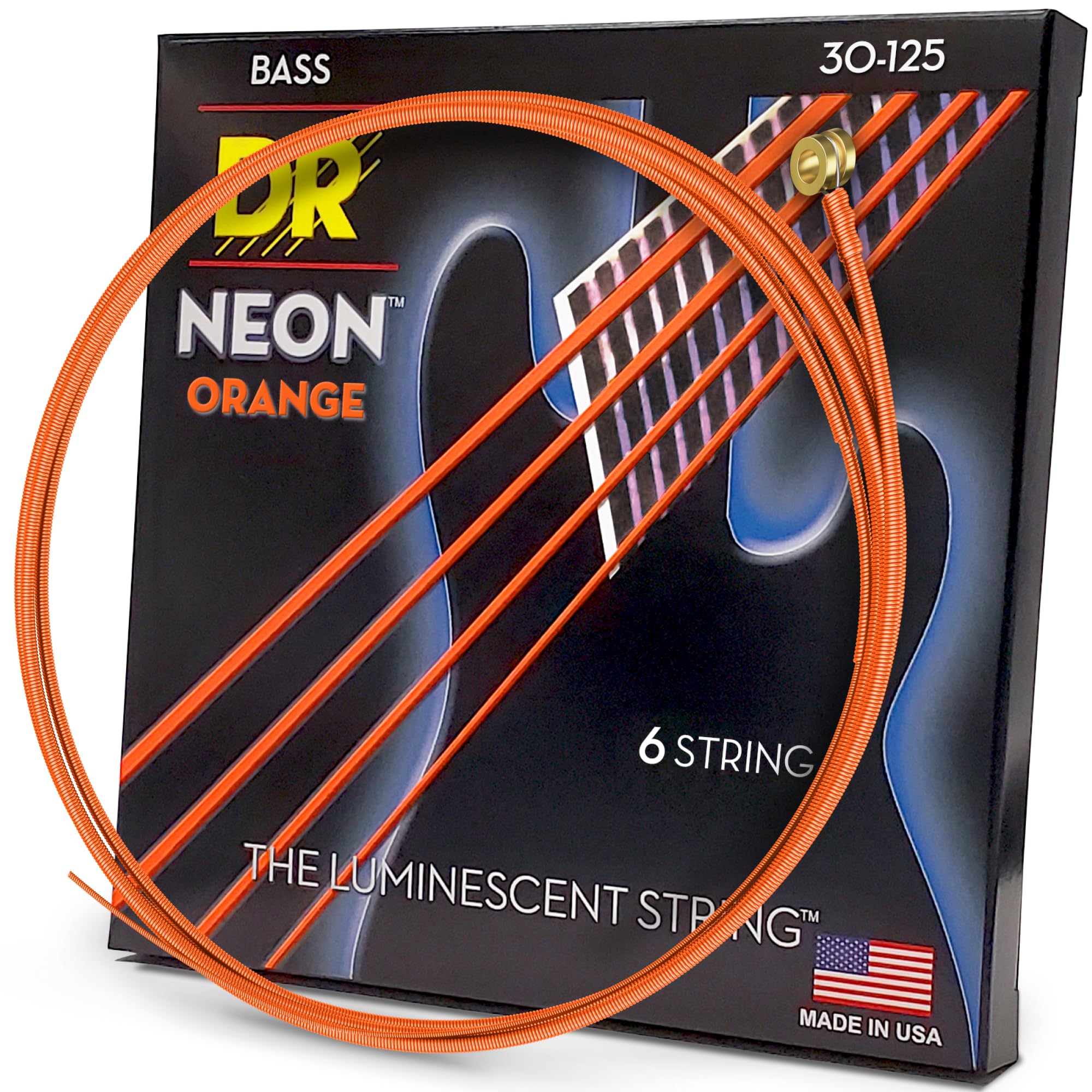 DR Strings HI-DEF NEON Bass Guitar Strings (NOB6-30)