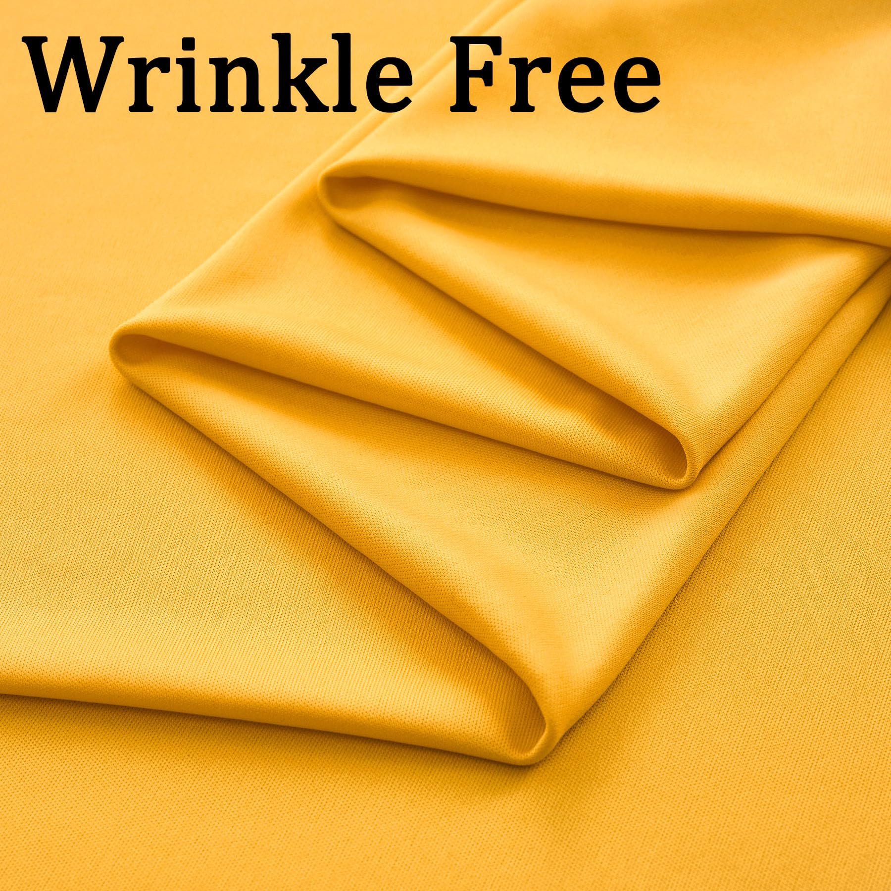 10X8 Ft Wrinkle Free Mustard Yellow Backdrop Curtains For Parties, Thick Polyester Yellow Photo Backdrop Drapes For Weddings Bir