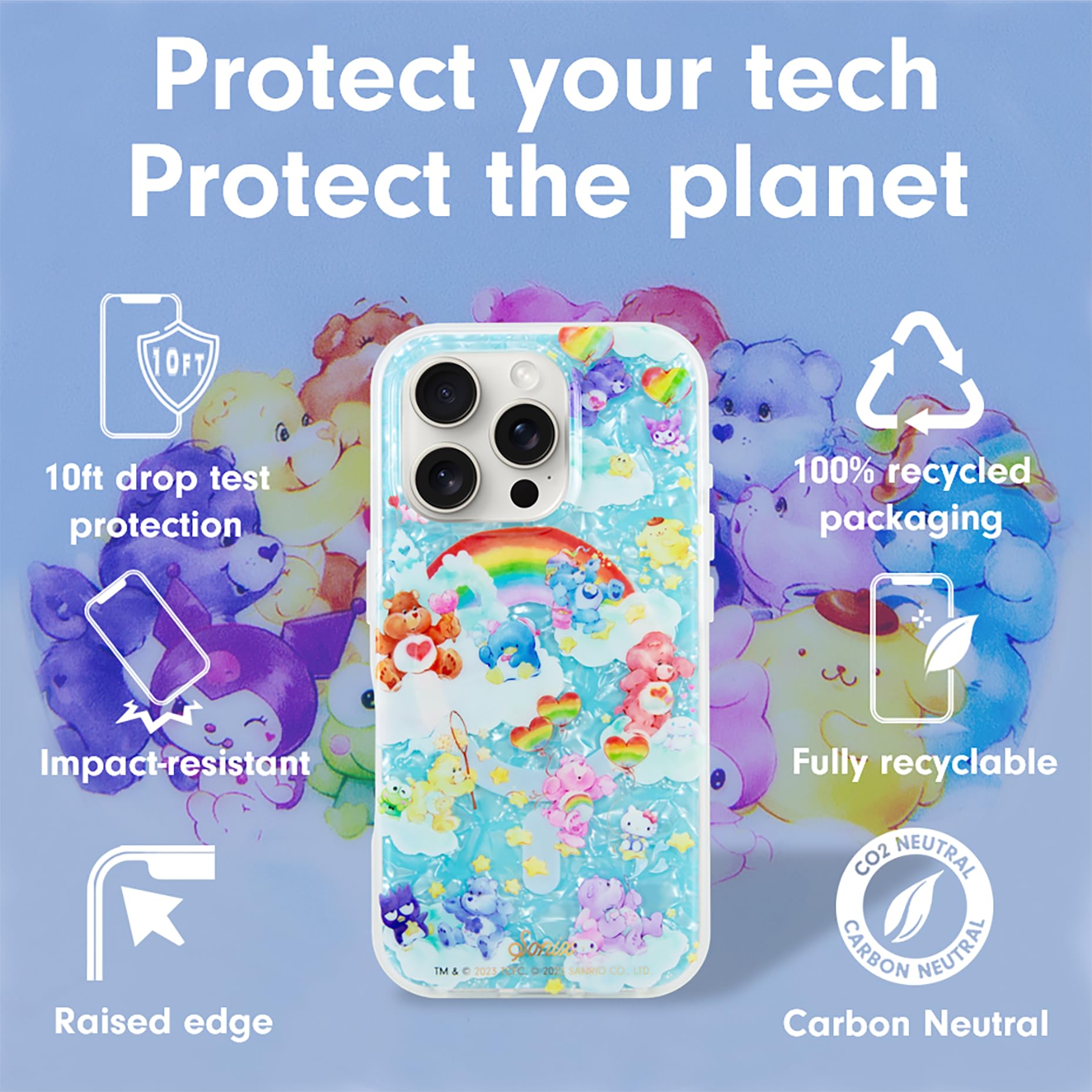 Sonix X Sanrio Case For Iphone 16 Pro Max | Compatible With Magsafe | 10Ft Drop Tested | Hello Kitty X Care Bears