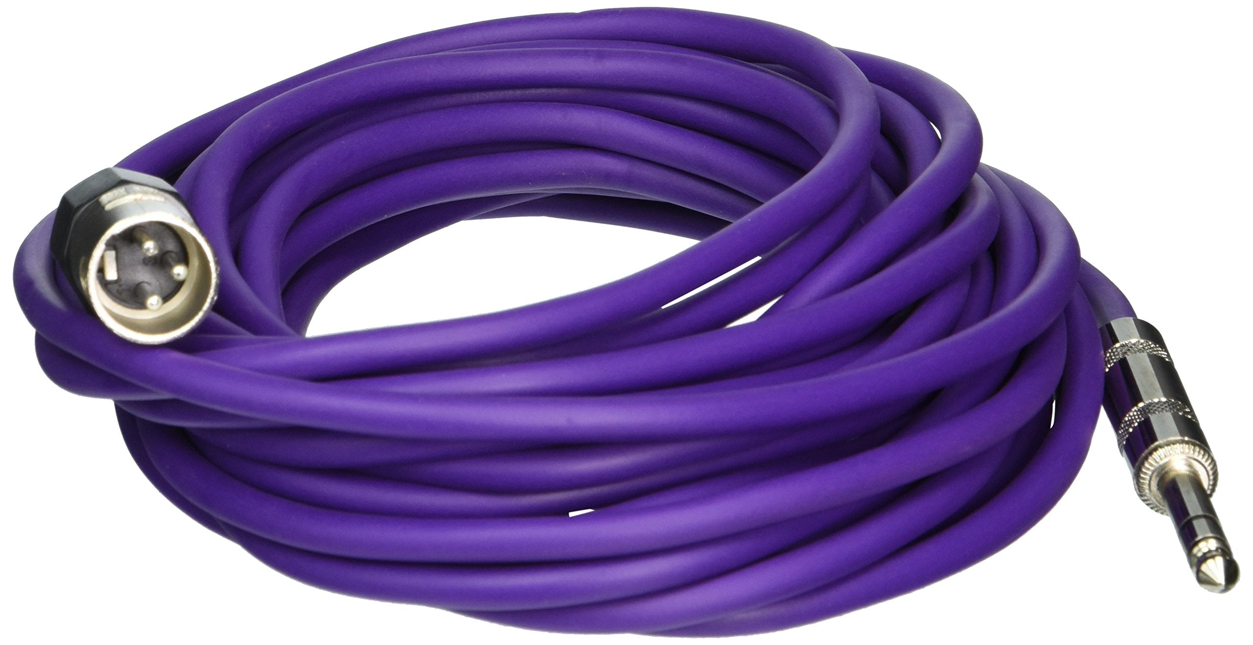 Seismic Audio Stage and Studio Patch Cable (SATRXL-M25Purple-6Pack)