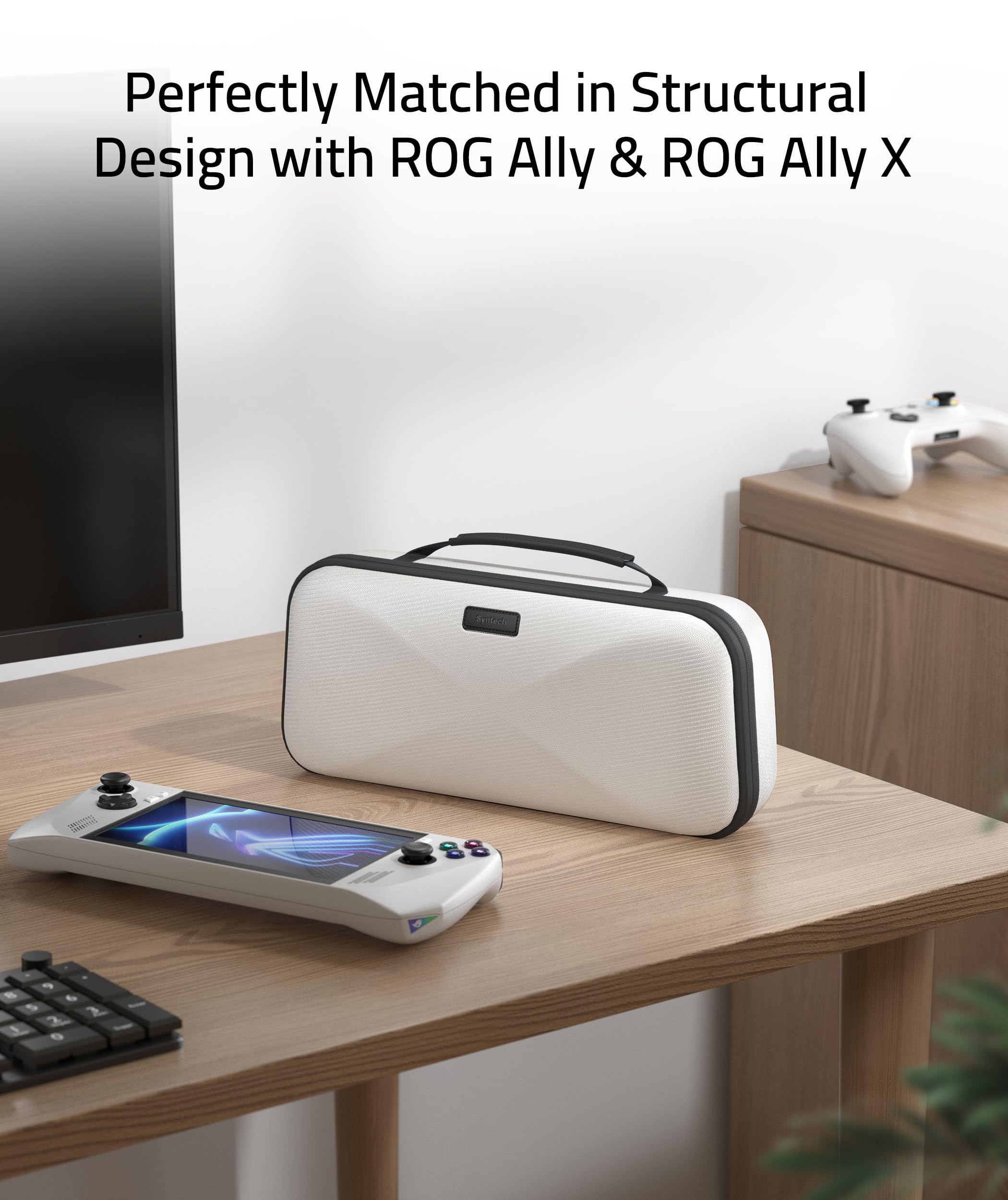 Syntech Hard Carrying Case Compatible With Asus Rog Ally/Rog Ally X Console & Accessories, Portable Travel Handheld Case For Sto