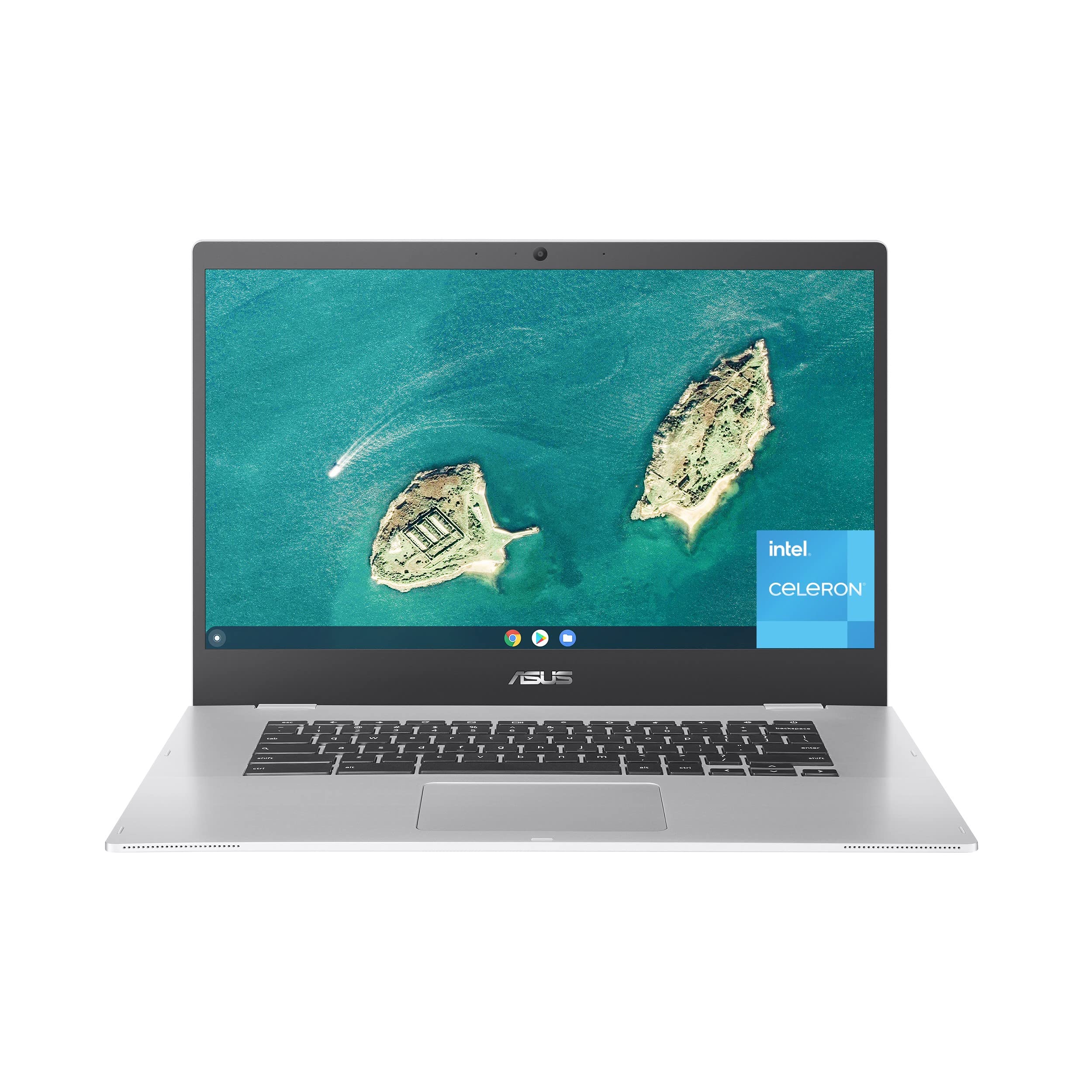 Asus Cx1500Cna As84F Chromebook Cx1, 15.6'' Full Hd Nanoedge Display, Intel Celeron N3350 Processor, 64Gb Emmc Storage, 8Gb Ram,
