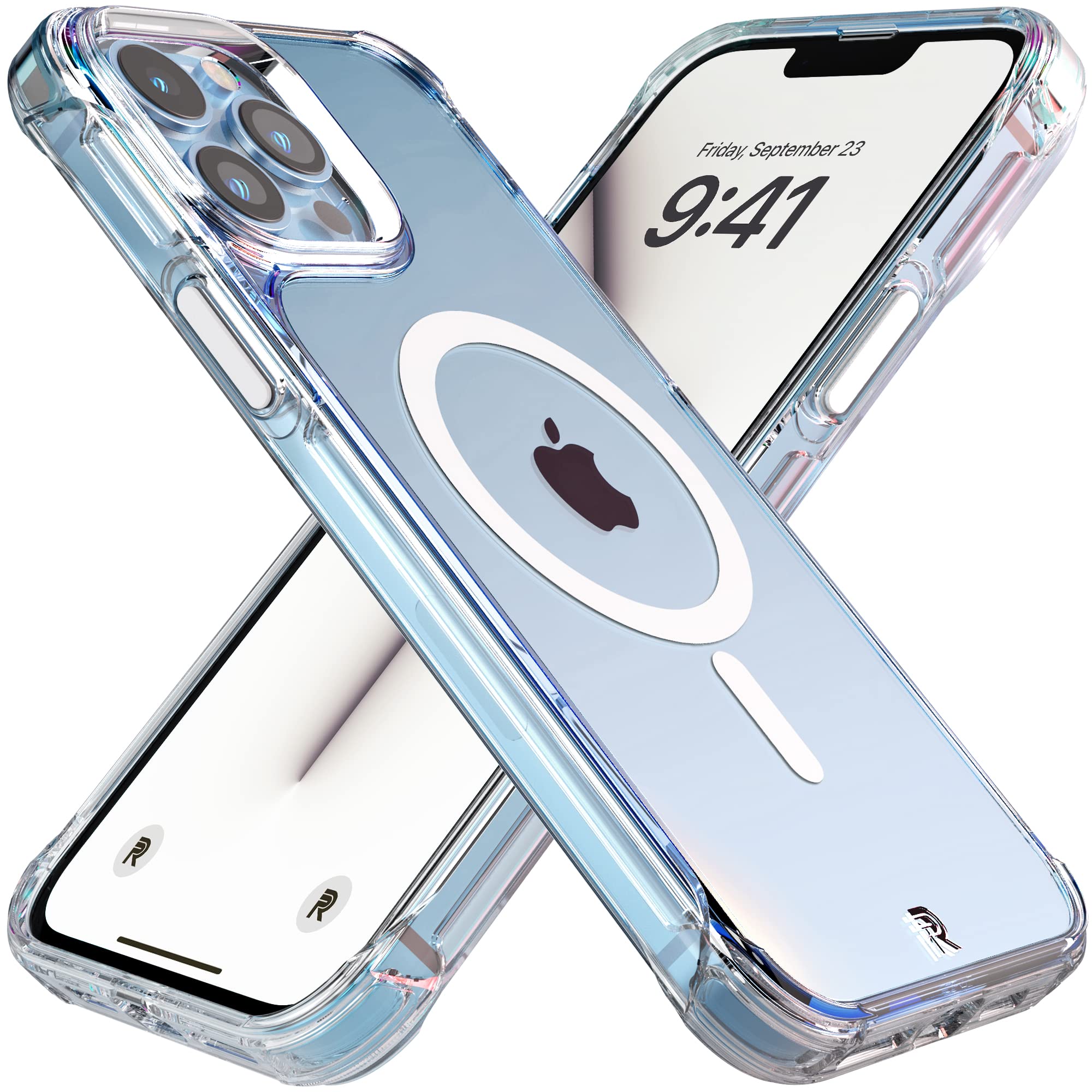 Rebel Clear Case For Iphone 13 Pro Max [Crystal Series Gen 3] Magsafe Compatible, Non Yellowing, Protective Shockproof Bumpers,