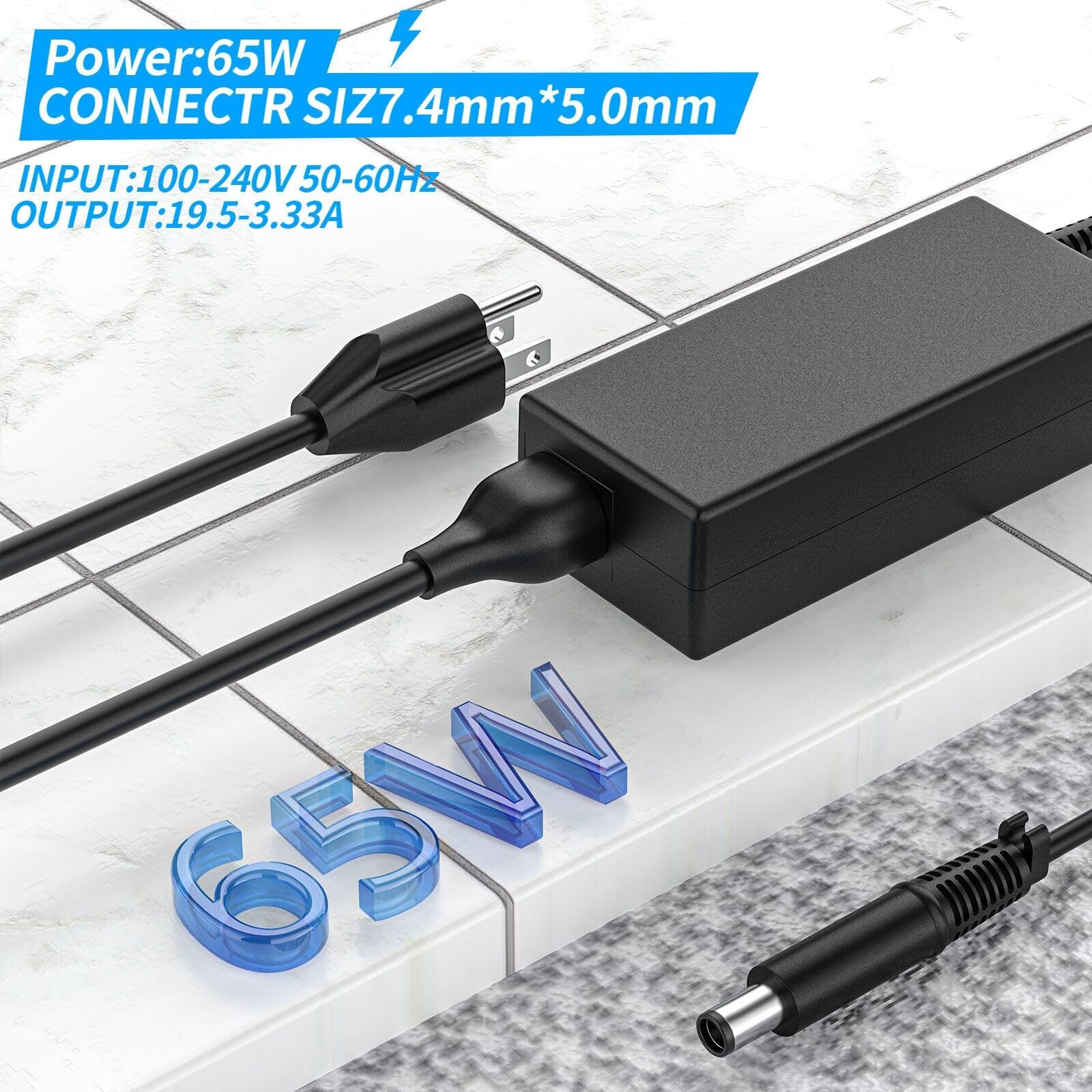 19.5V 3.33A 65W Laptop Charger Fit For Hp Pavilion G4 G6 G7 G32 G42 G56 G60 G61 G62 G71 G72 Dv3 Dv4 Dv5 Dv6 Dv7 Dm4 M6 M7 Power