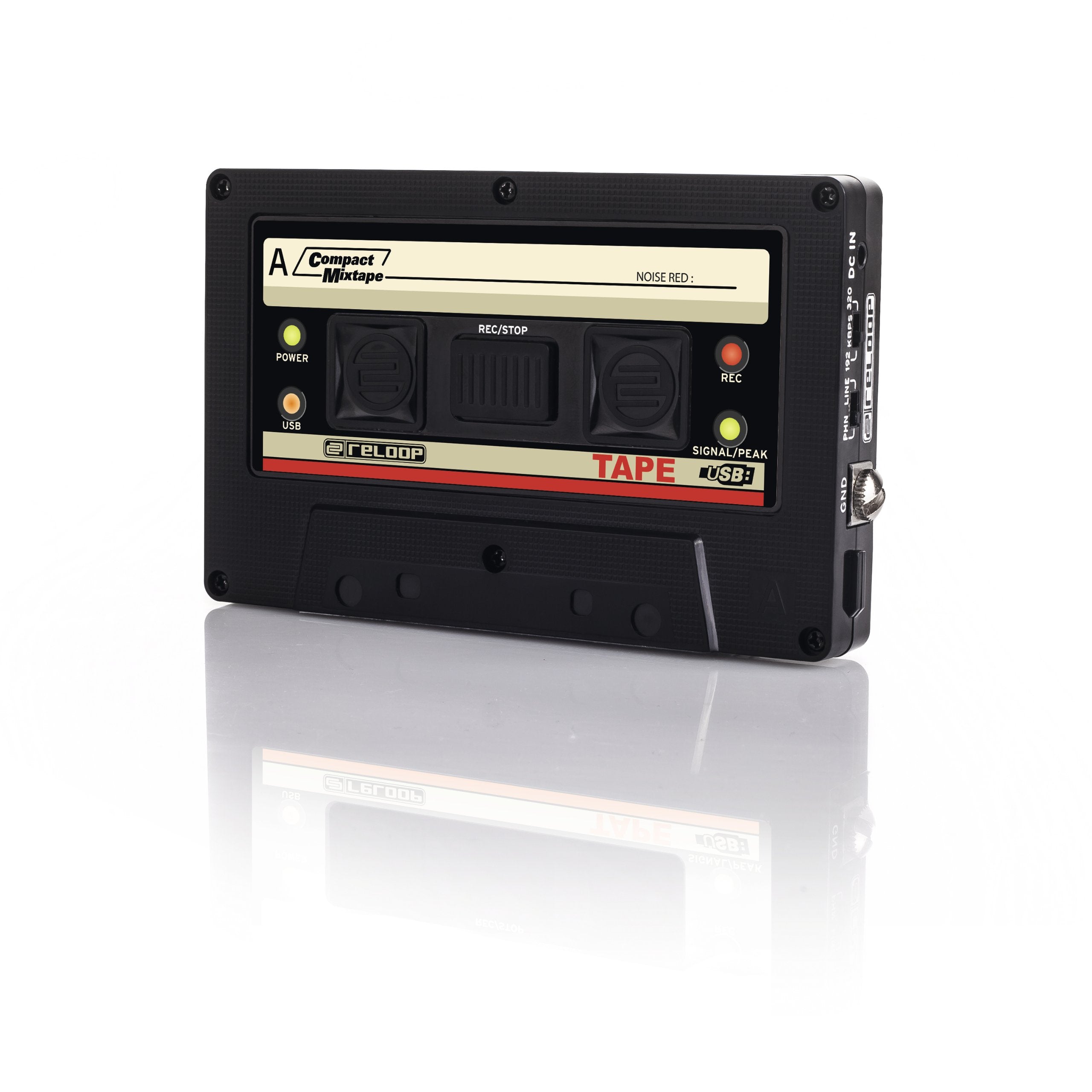 Reloop Tape   Usb Tape Recorder With Retro Cassette Look, Black