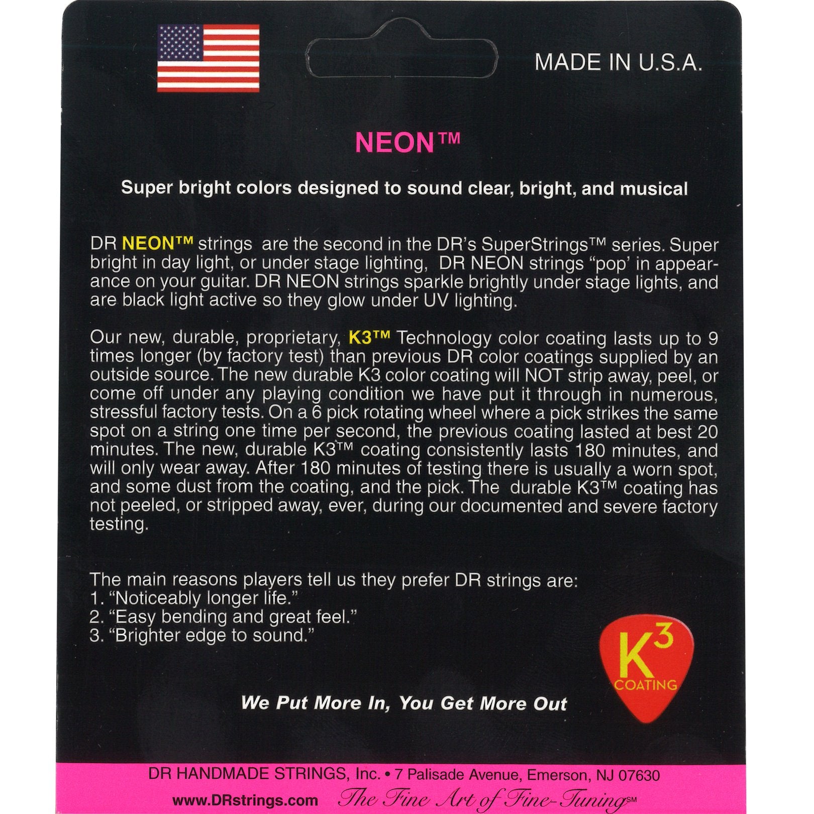 Dr Strings Hi Def Neon Electric Guitar Strings (Npe 9),Pink