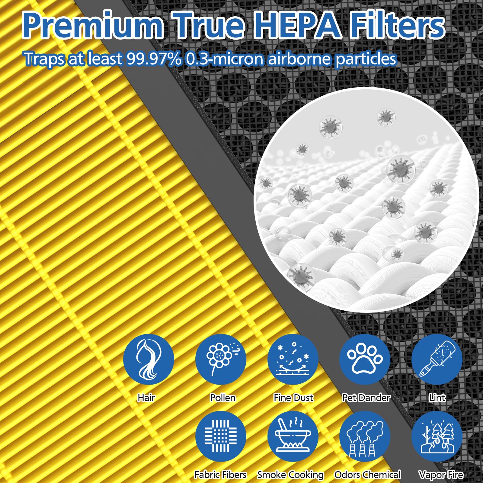 Vital 100S Pet Care Replacement Filter Compatible With Levoit Vital 100S Air Purifier, 3 In 1 H13 Grade True Hepa Activated Carb