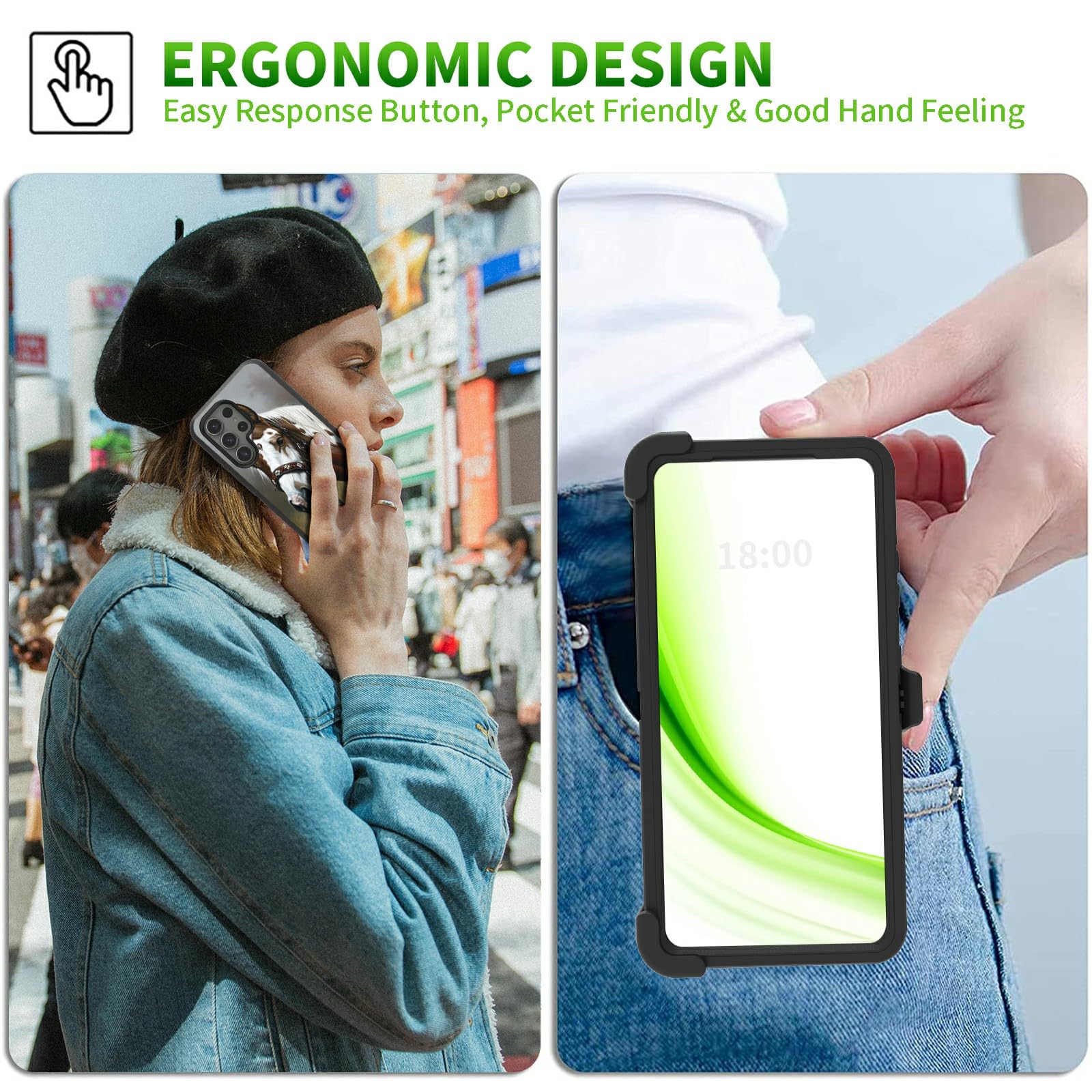 Rwutytiul Case For Samsung Galaxy S24 Ultra 5G 6.8 With Belt Clip Holster, Full Body Heavy Duty Protective Cover Shockproof Blac