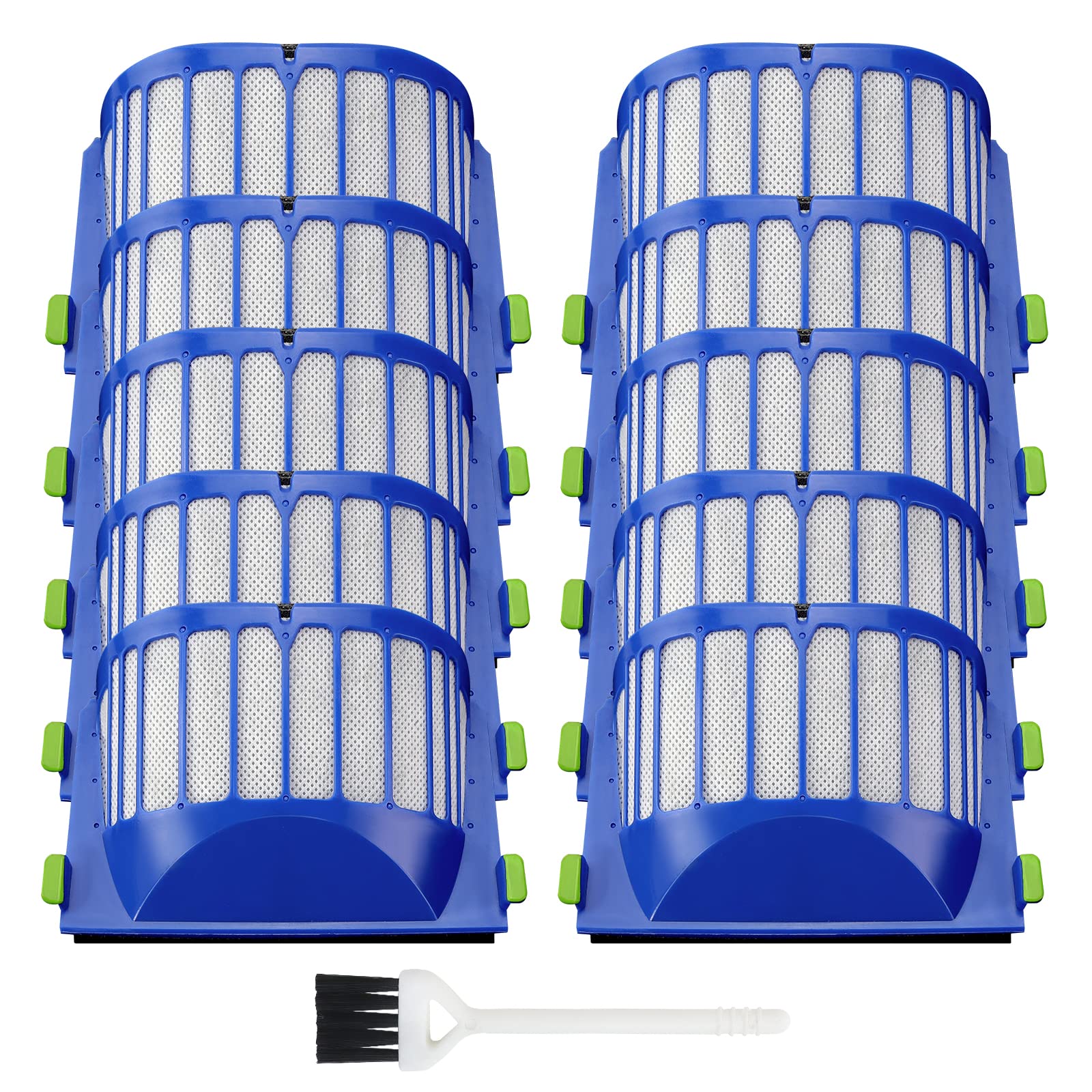 10 Pack Aero Vac Filter By Blutoget   Compatible For Irobot Roomba 500 & 600 Series 536 550 551 595 614 620 630 645 650 655 660