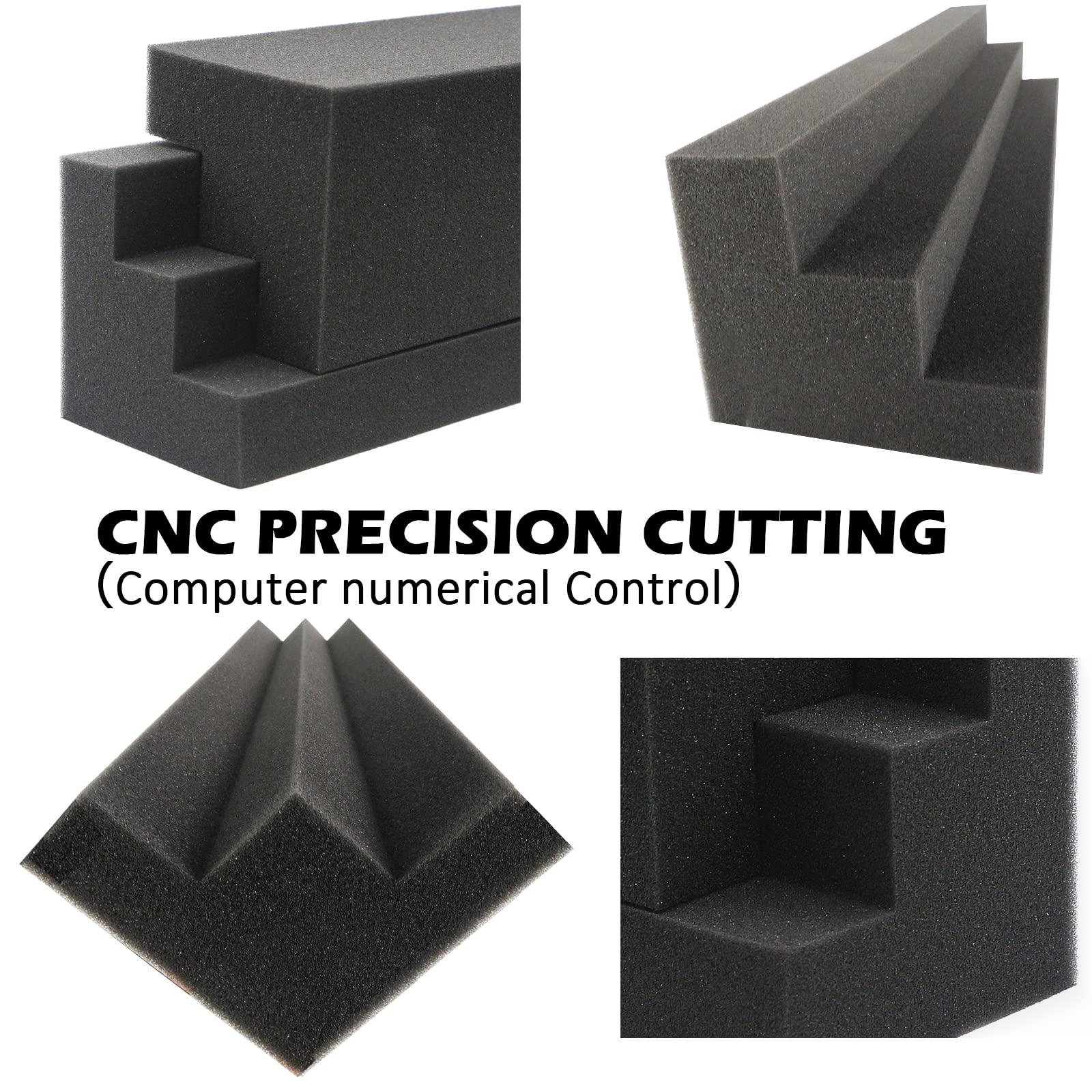 Bass Traps 16 Pack 12'' X 3'' X 3'' Corner Acoustic Foam Panels, Acoustic Bass Trap Corner Block, Sound Absorbing Foam For Studi