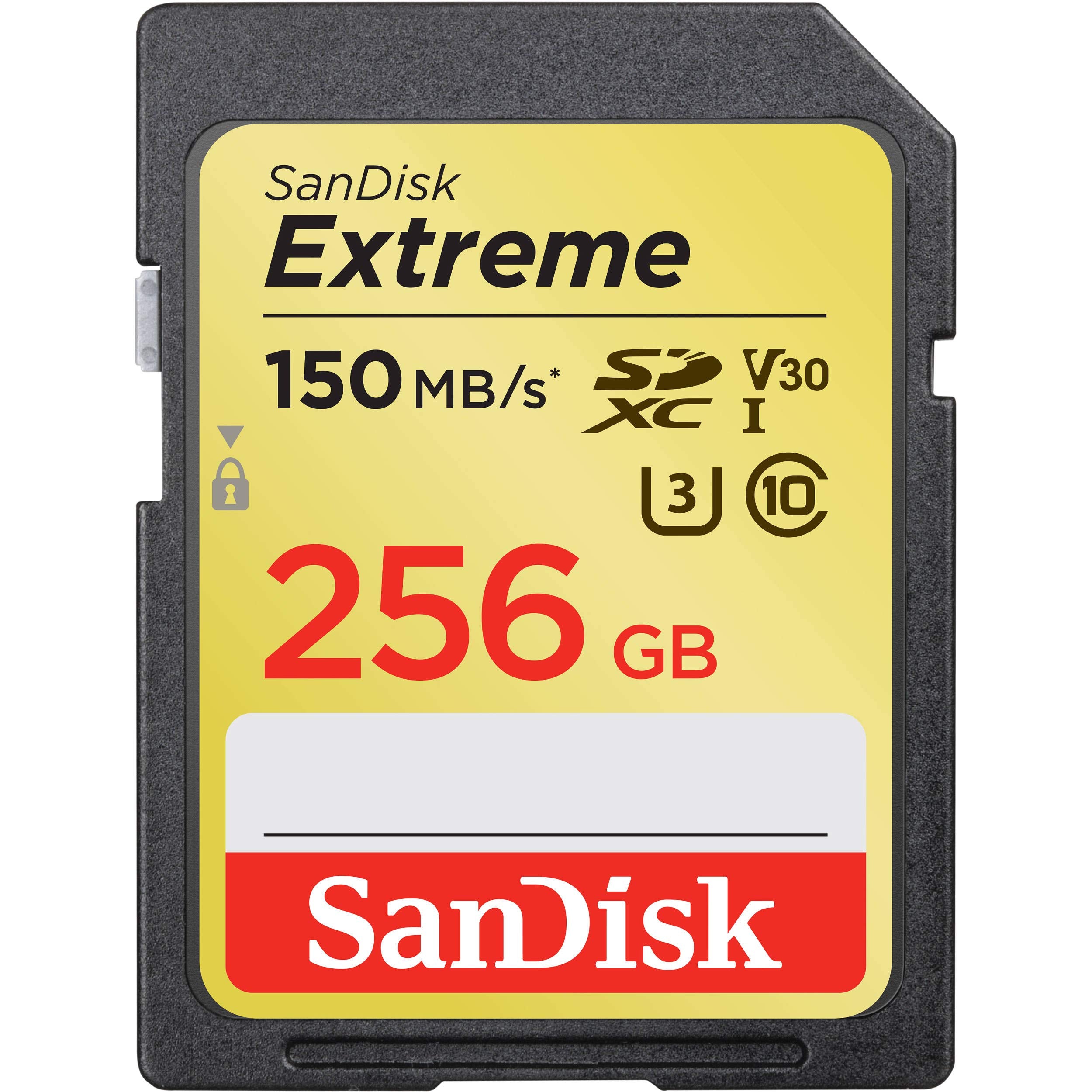 Sandisk 256Gb Extreme Sdxc Uhs I U3 Memory Card, Up To 150Mbs Read Speed
