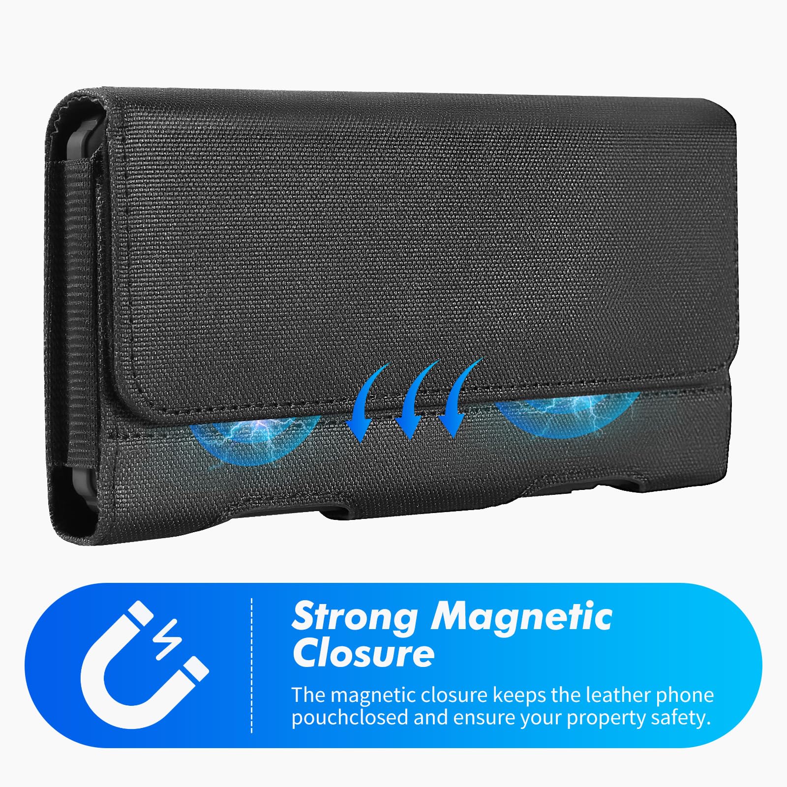 Mopaclle Nylon Cell Phone Pouch Belt Holster Case Compatible With Iphone 15 Pro Max, 14 Pro Max, 13 Pro Max,12 Pro Max, 11 Pro M