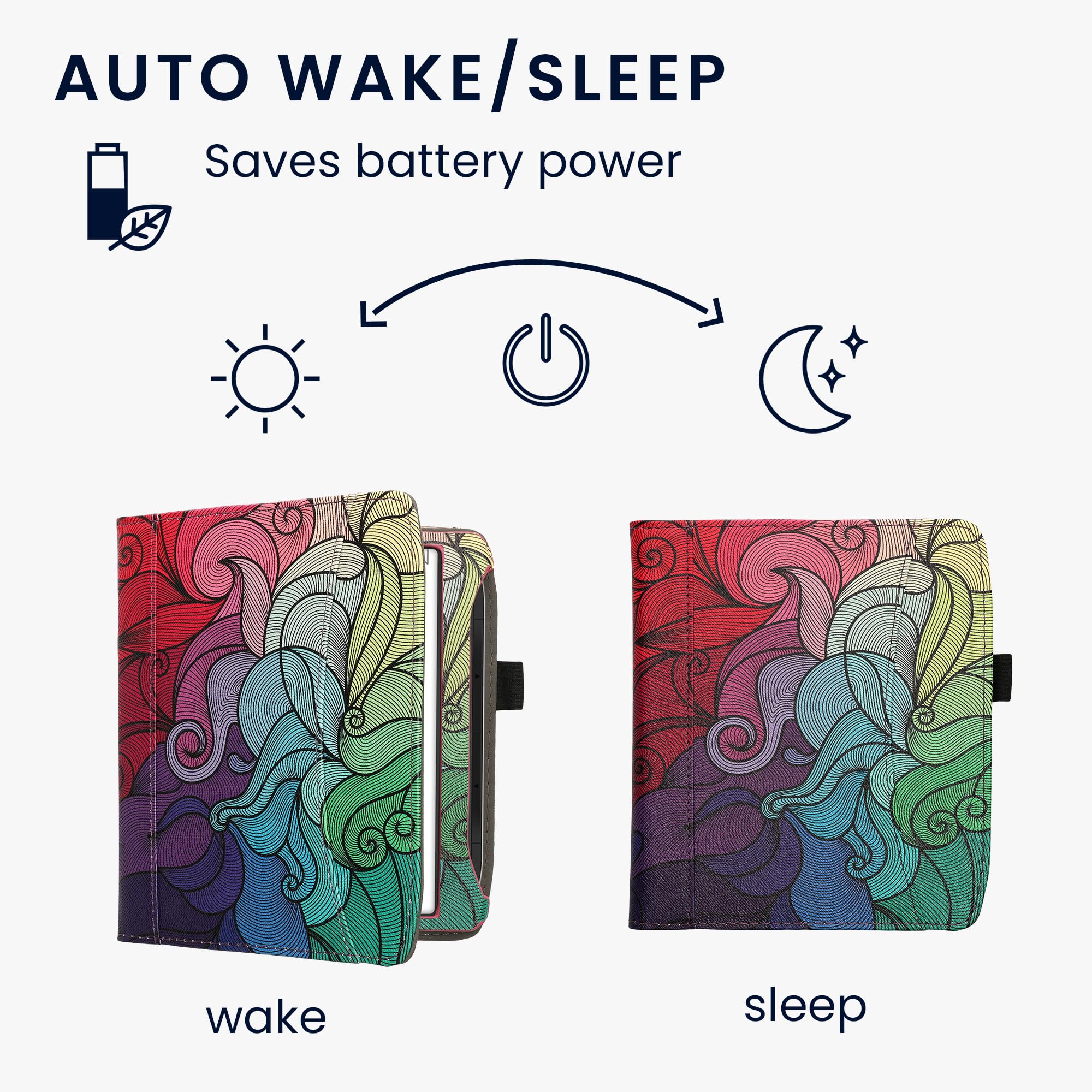 Kwmobile Case Compatible With Pocketbook Era/Era Color   Pu Leather Cover With Magnetic Closure, Strap, Front Pocket   Multicolo