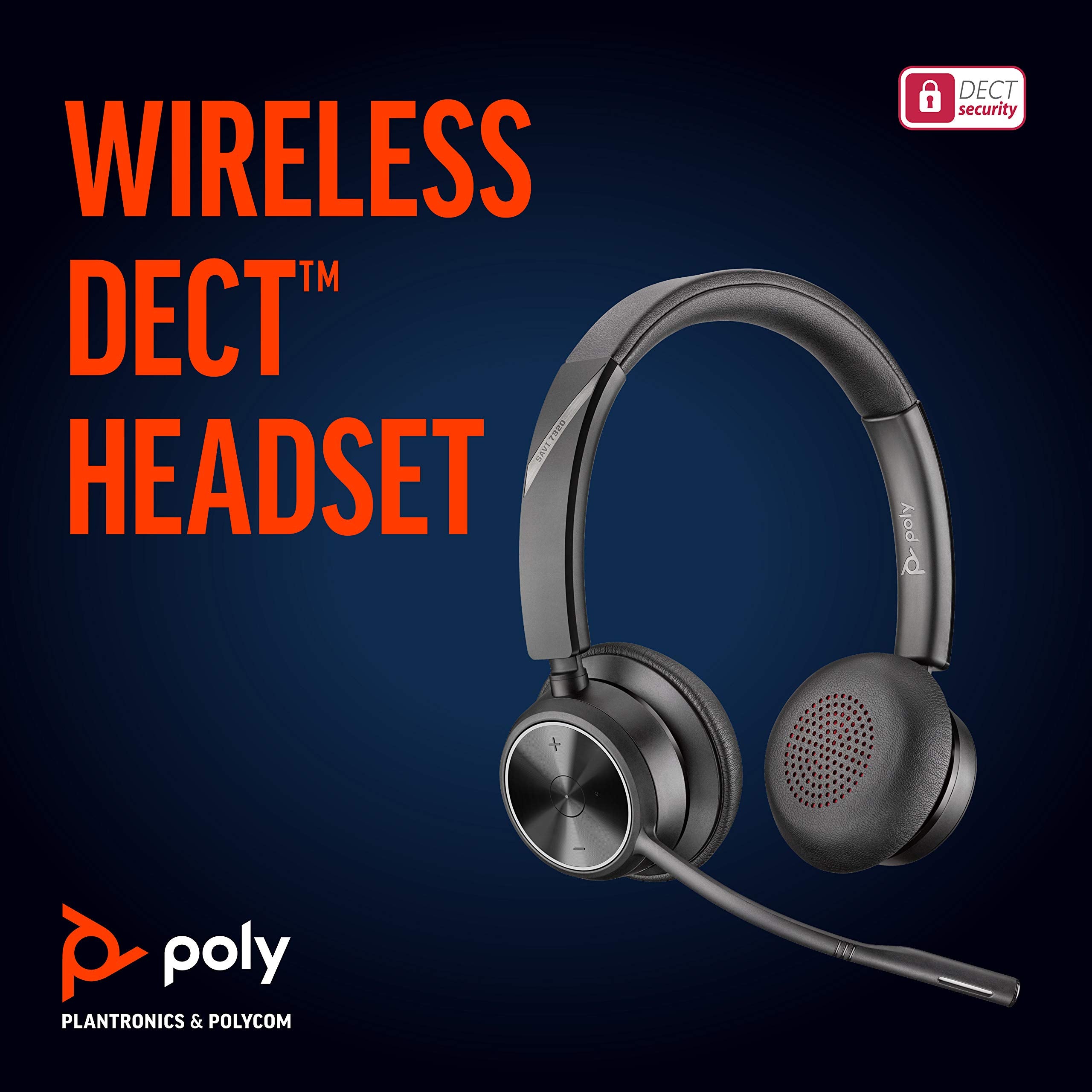 Poly Savi 7320 Ultra Secure Wireless Dect Headset System