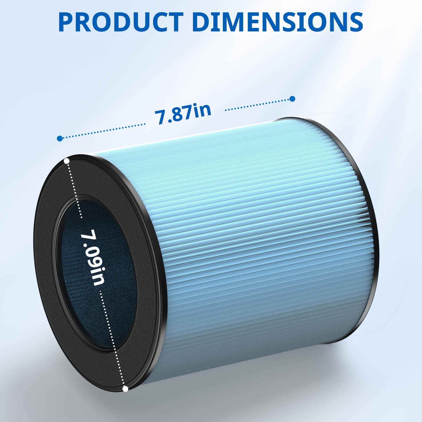 2 Pack Mk 03 Air Filter Replacement Compatible With Mk 03 Air Purifier, 4 In 1 Mk 03 Mj003H High Efficiency H13 Hepa Filter For