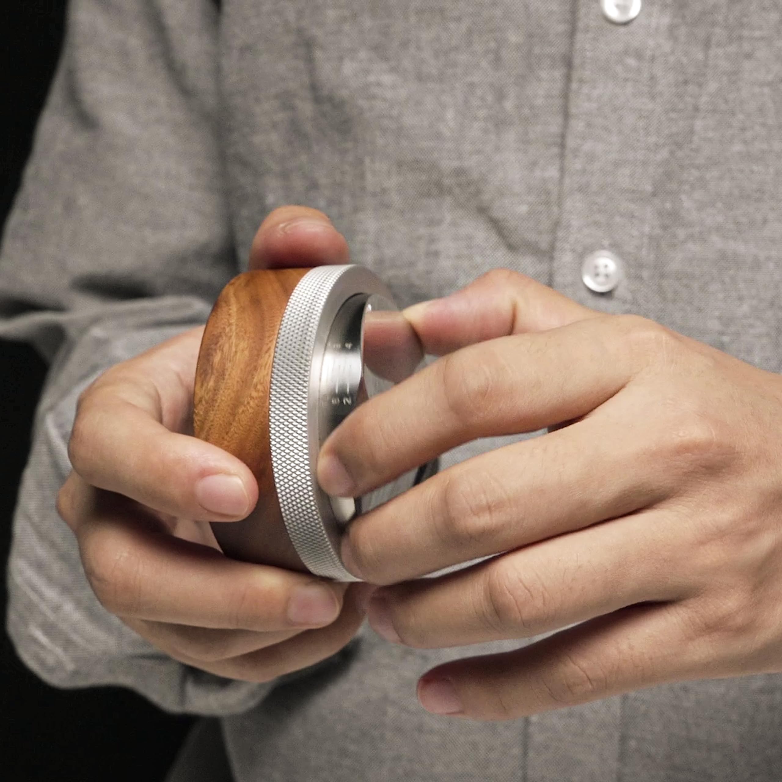 Knodos 54Mm Espresso Distribution Tool Stainless Steel Adjustable Wooden Coffee Distributor Compatible With Breville Espresso Ma