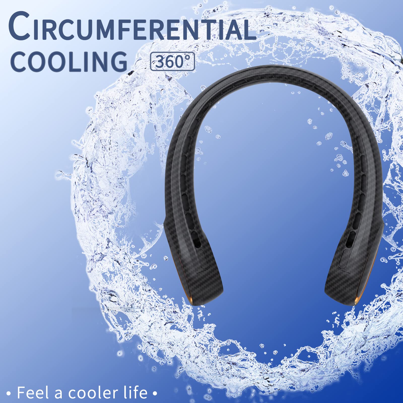 Frsara Neck Fan, Bladeless Neck Fan,Upgraded 5200Mah,Long Endurance,Upgraded Air Volume,Easier To Use,360 Cooling,No Hair Twisti