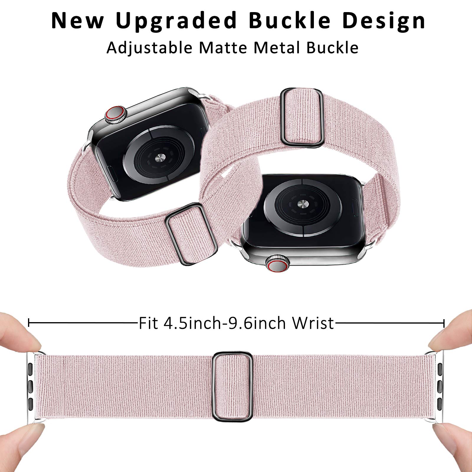Greatfine Stretchy Solo Loop Strap Compatible With Apple Watch Band 38Mm 40Mm 44Mm 41Mm 42Mm 45Mm 49Mm, Elastic Nylon Watch Band