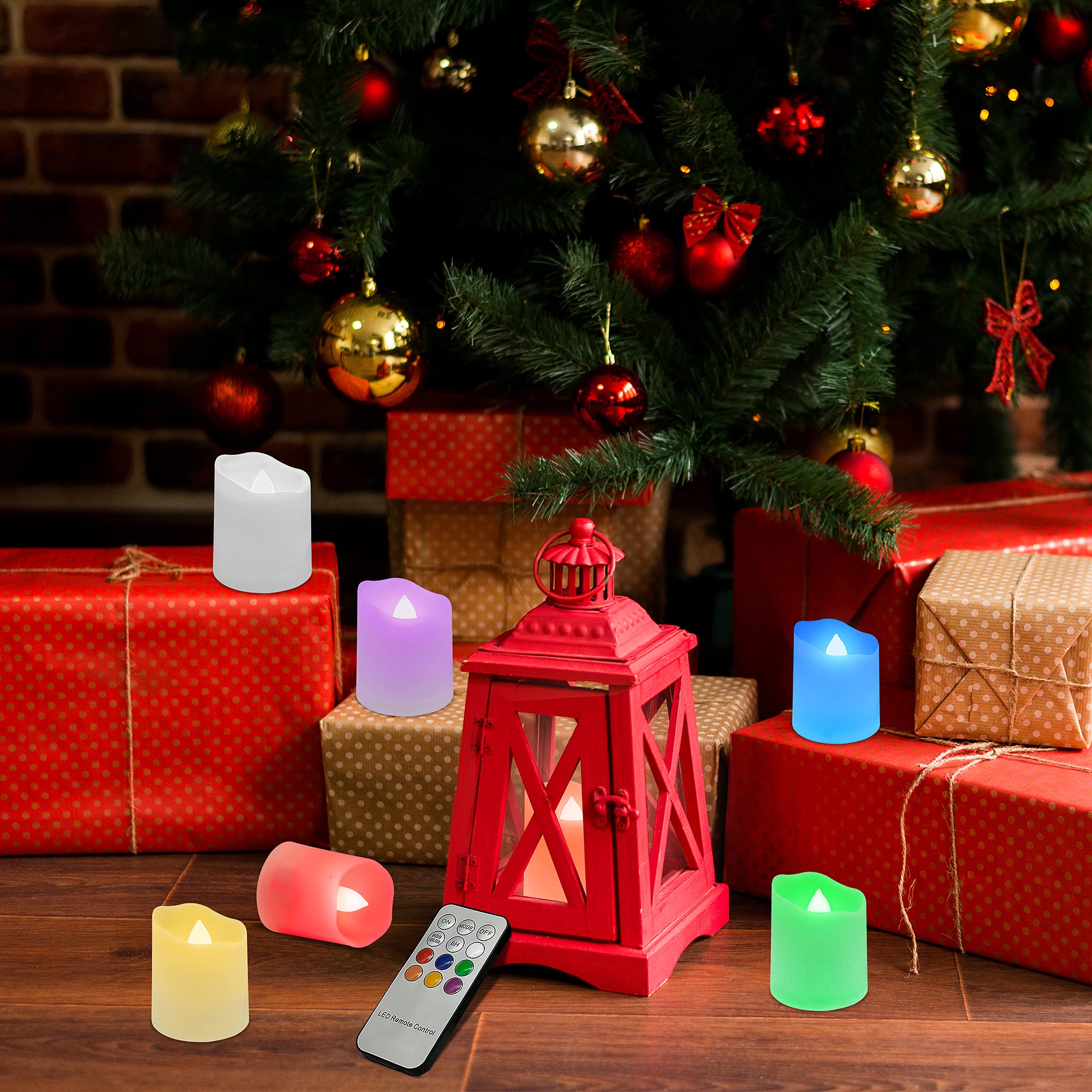 Rechargeable Led Color Changing Tea Lights Usb Flameless Warm White Flickering Votive Candles With Remote For Halloween Christma