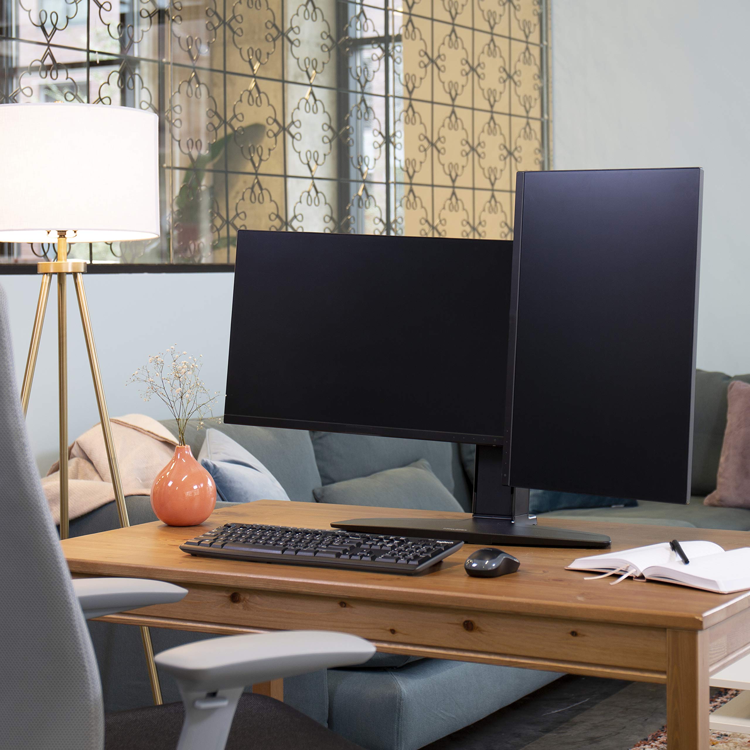 Ergotron � Neo Flex Dual Monitor Stand for Desk, Double VESA Mount � for 2 Monitors Up to 24 Inches � Black
