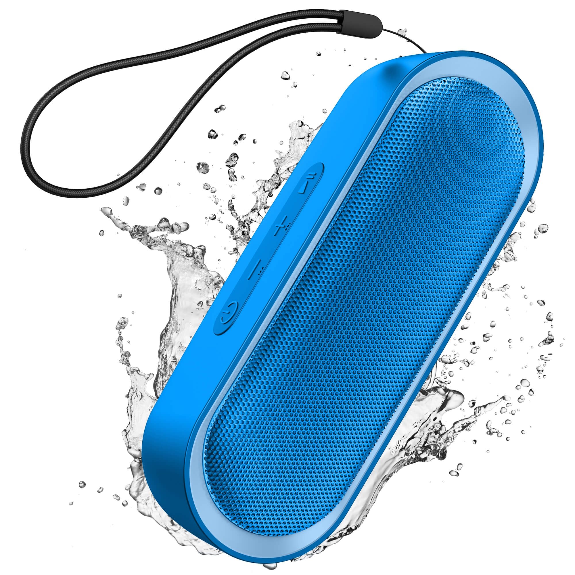 Lenrue Bluetooth Speakers, Waterproof Portable Speakers With Tws, 24 Playtime, Stereo Sound, Wireless For Home Shower Pool Beach Outdoor (Blue)
