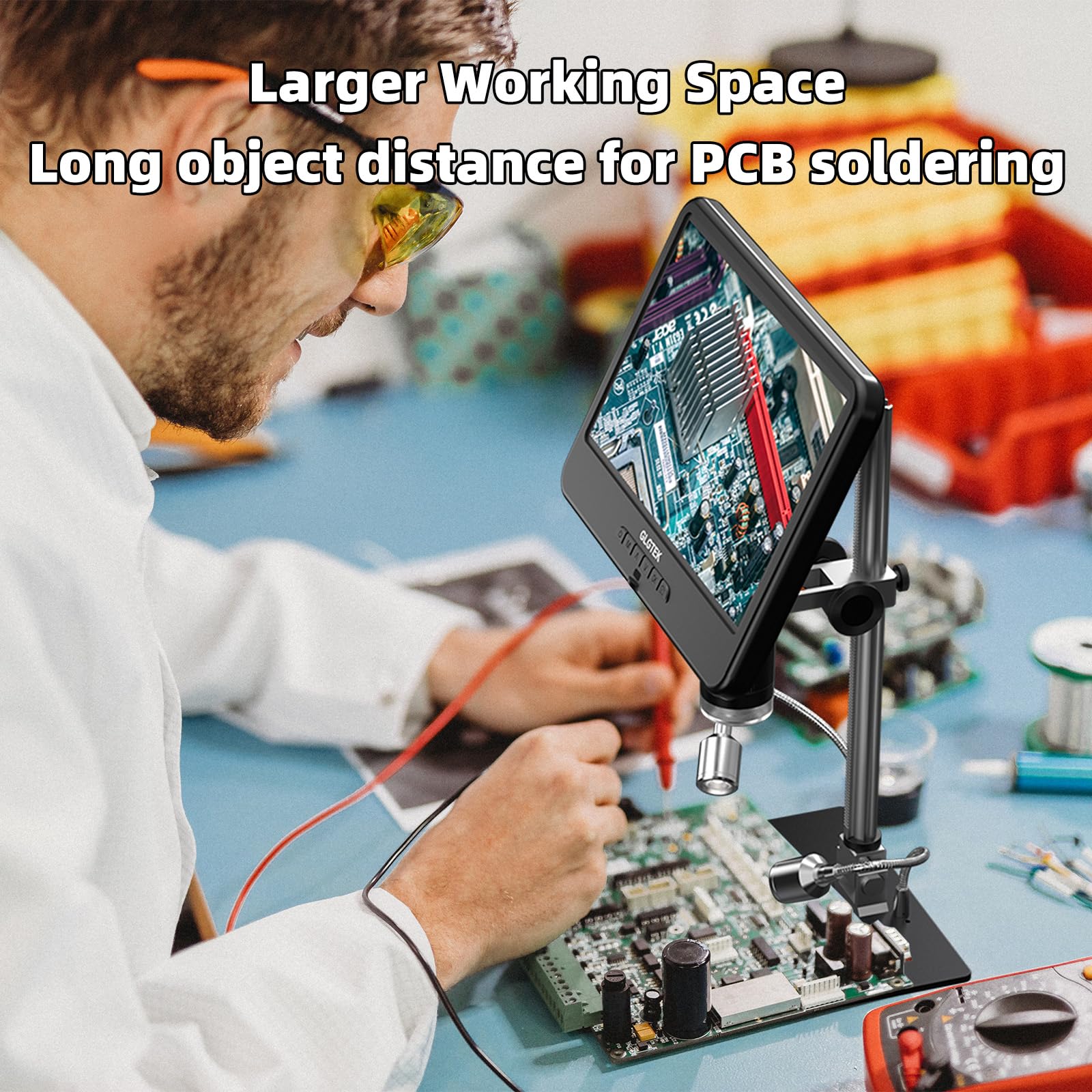 Glgtek Glg210 10.1'' Ips Digital Microscope For Adults, Coin Microscope For Error Coins With Light For Full View, Circuit Board