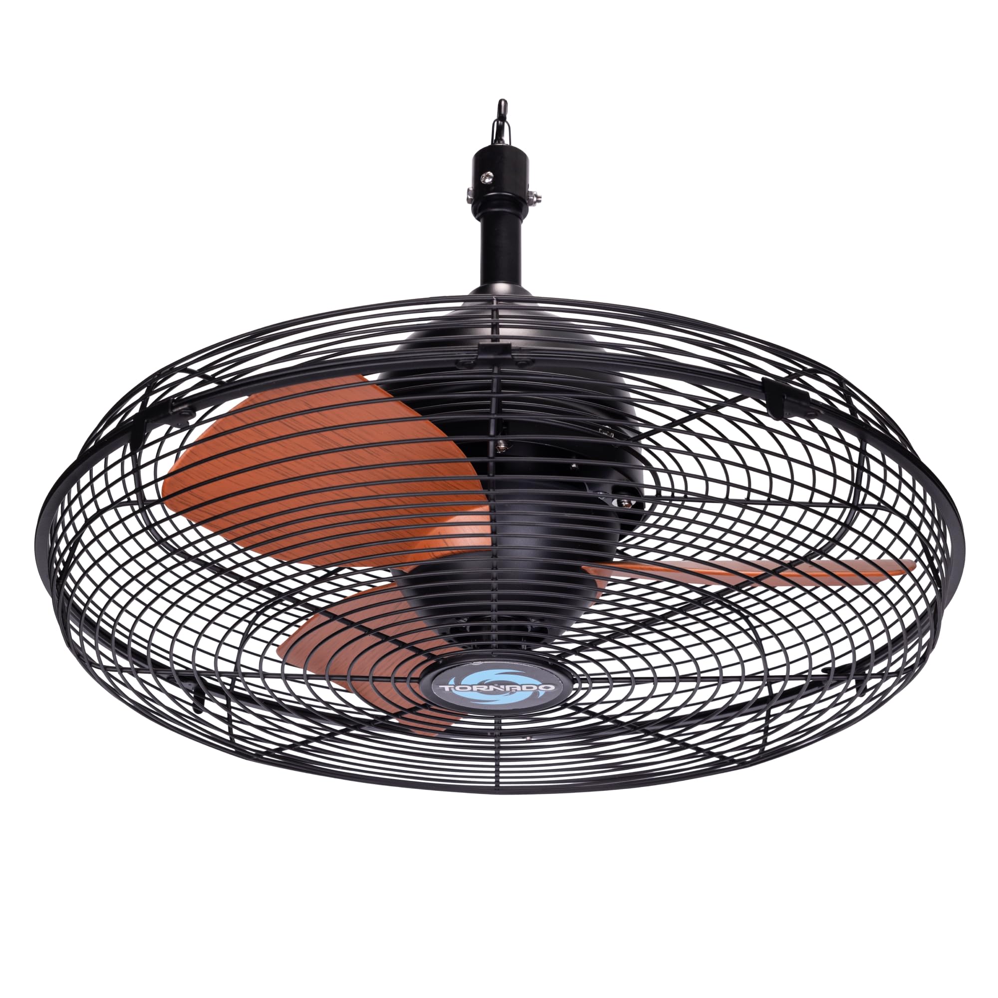Tornado 20-Inch Outdoor Downrod Mount Ceiling Fan - IPX4 Water-Resistant, Remote Control Included, 3 Speed Settings, 3300 CFM, 1