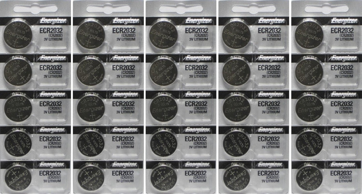 25 Energizer 2032 Battery Cr2032 Lithium 3V (5 Packs Of 5)