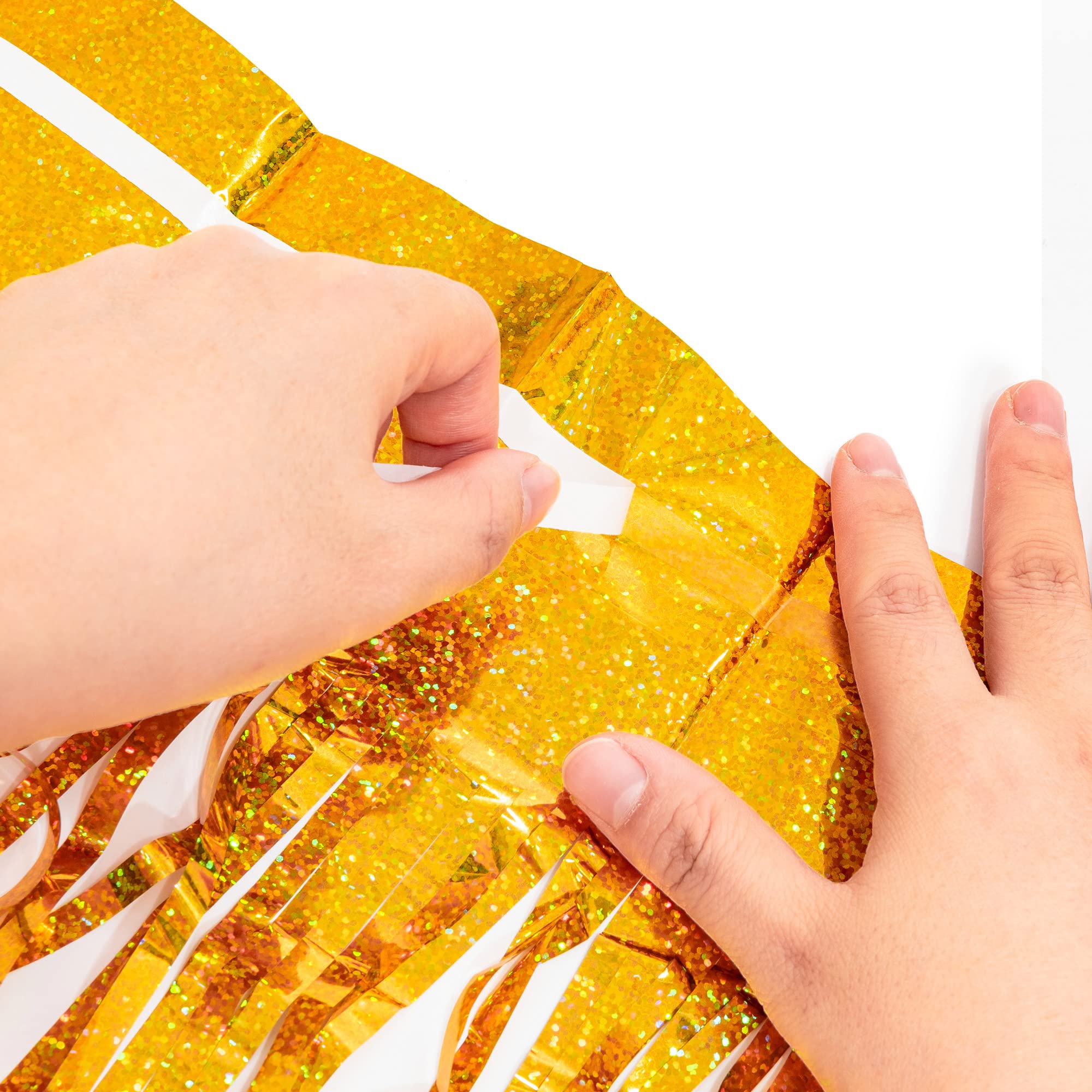 Gold Fringe Curtain Tinsel Backdrop   Greatril Foil Fringe Curtain Party Decor Streamers For Birthday Christmas New Year Graduat