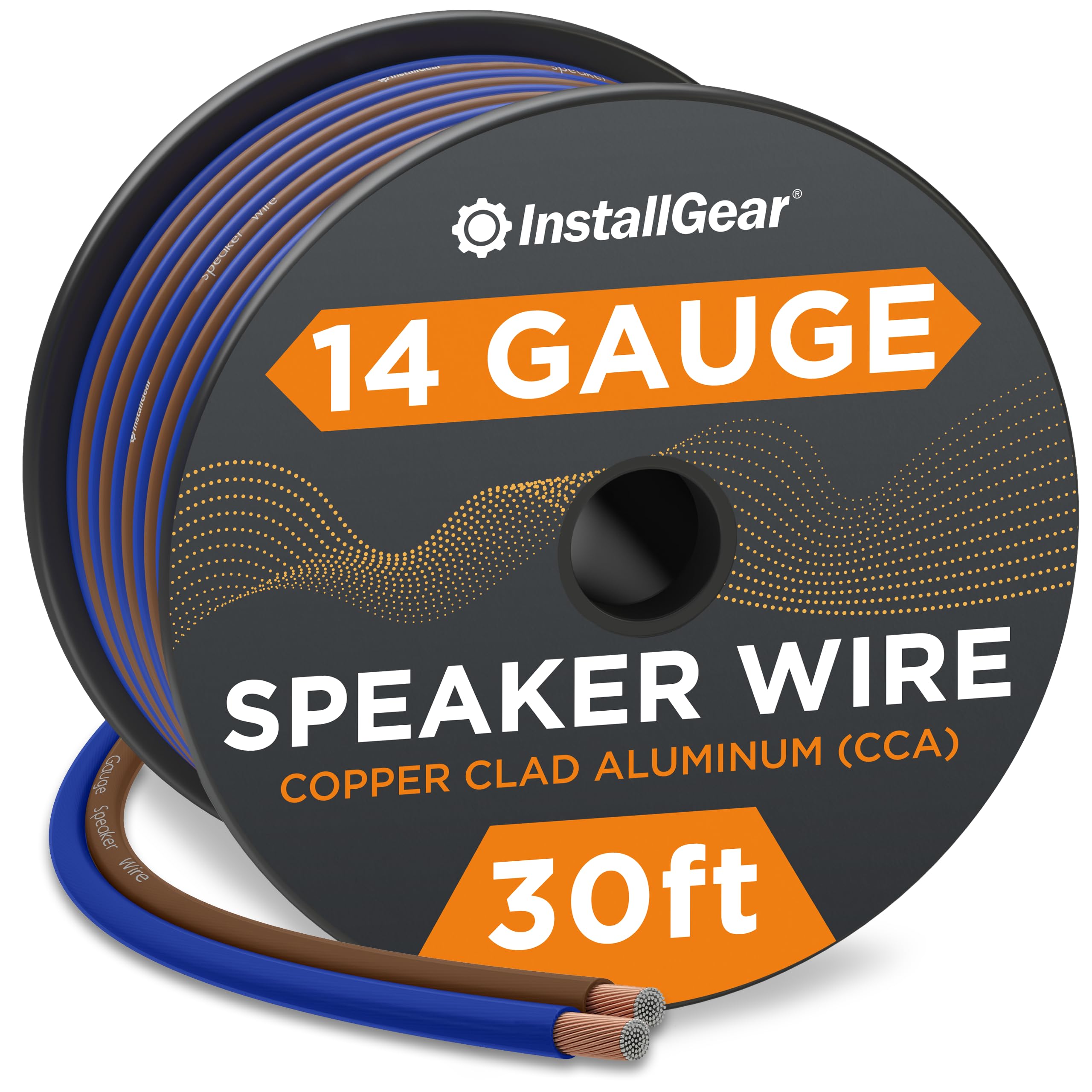Installgear 14 Gauge Speaker Wire Cable (30 Feet), 14 Awg Speaker Wire Cable For Car Speakers Stereos, Home Theater Speakers, Surround Sound, Radio, Automotive Wire, Outdoor   14 Gauge Wire Speaker