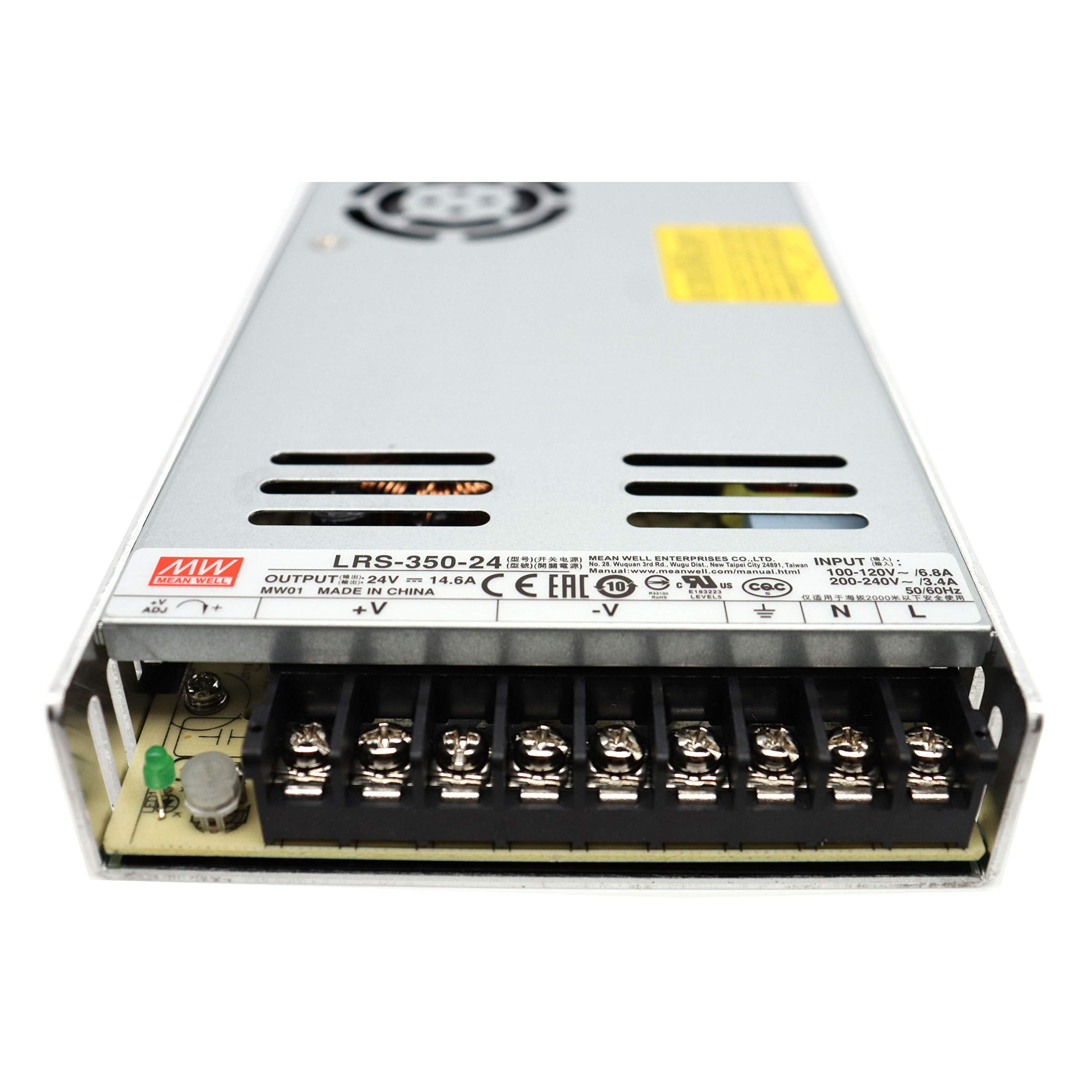 Mean Well Lrs 350 24 Ac/Dc Switching Power Supply 350.4W 24V 14.6 Amp Single Output (Lrs Series 350W 24V Smps)