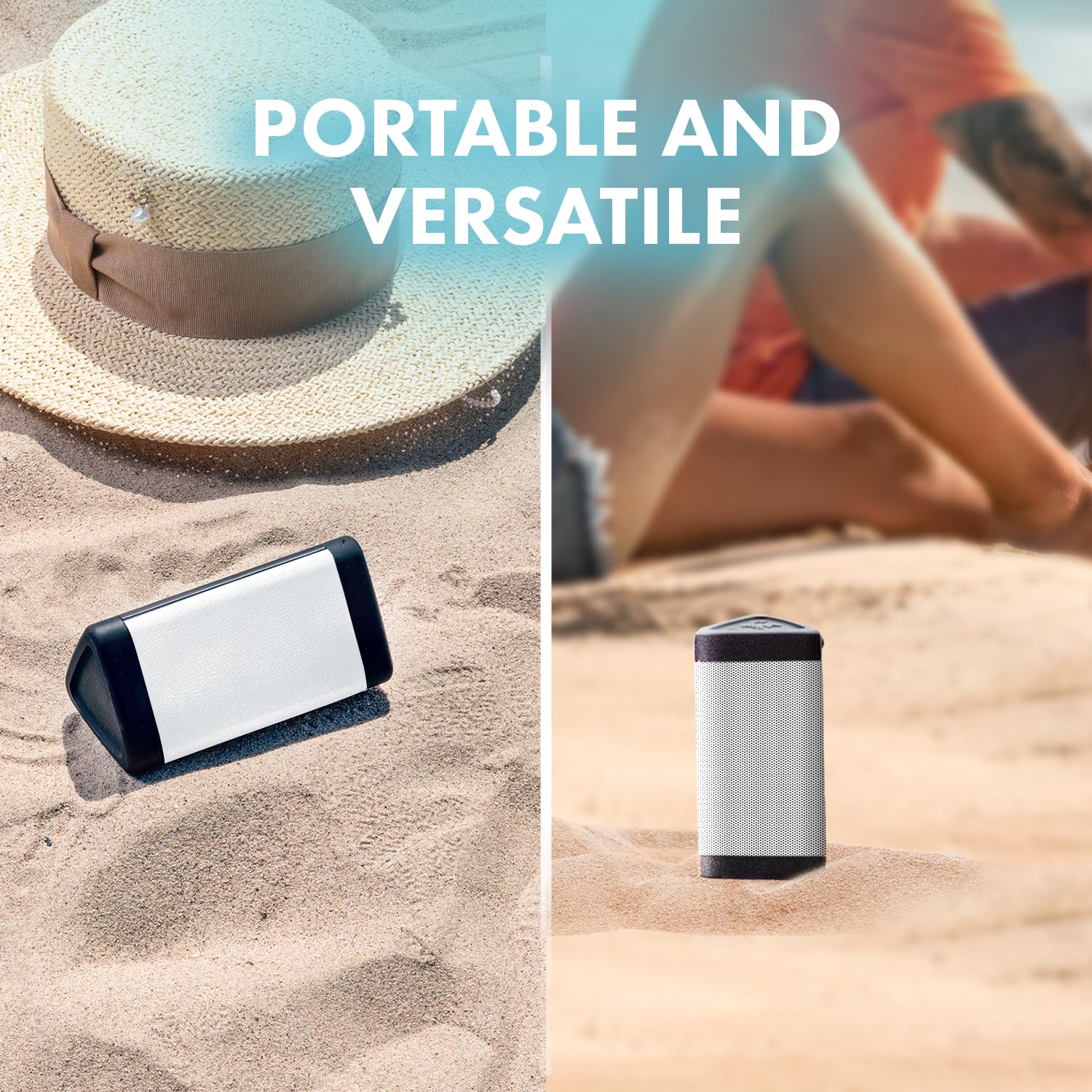 Oontz Angle 3 Bluetooth Speaker, Up To 100 Ft Wireless Range, Portable Speaker For Iphone, Android Phones, Louder Volume, Crystal Clear Sound, Rich Bass, Ipx5 Portable Bluetooth Speaker, White