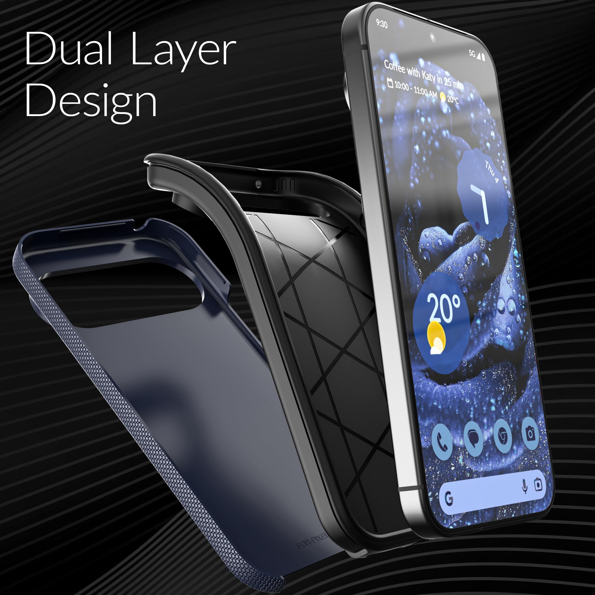 Crave Dual Guard For Google Pixel 9 Case And Pixel 9 Pro Case, Shockproof Protection Dual Layer Case For Google Pixel 9 And Pixe