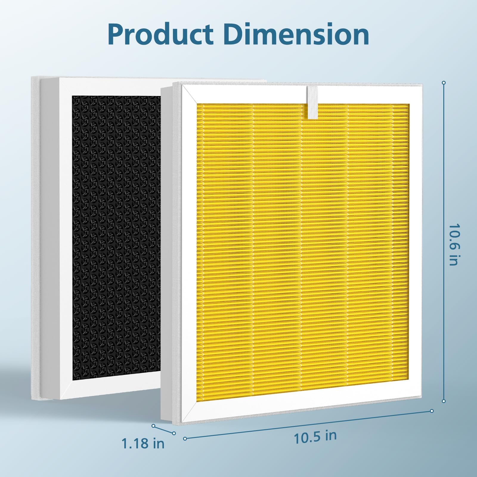 Wilerda 2 Pack G3 Pet Filter Compatible With Ameifu G3 (Sferf 30) Air Purifier And Vewior A3 Air Purifier, 3 In 1 H13 True Hepa