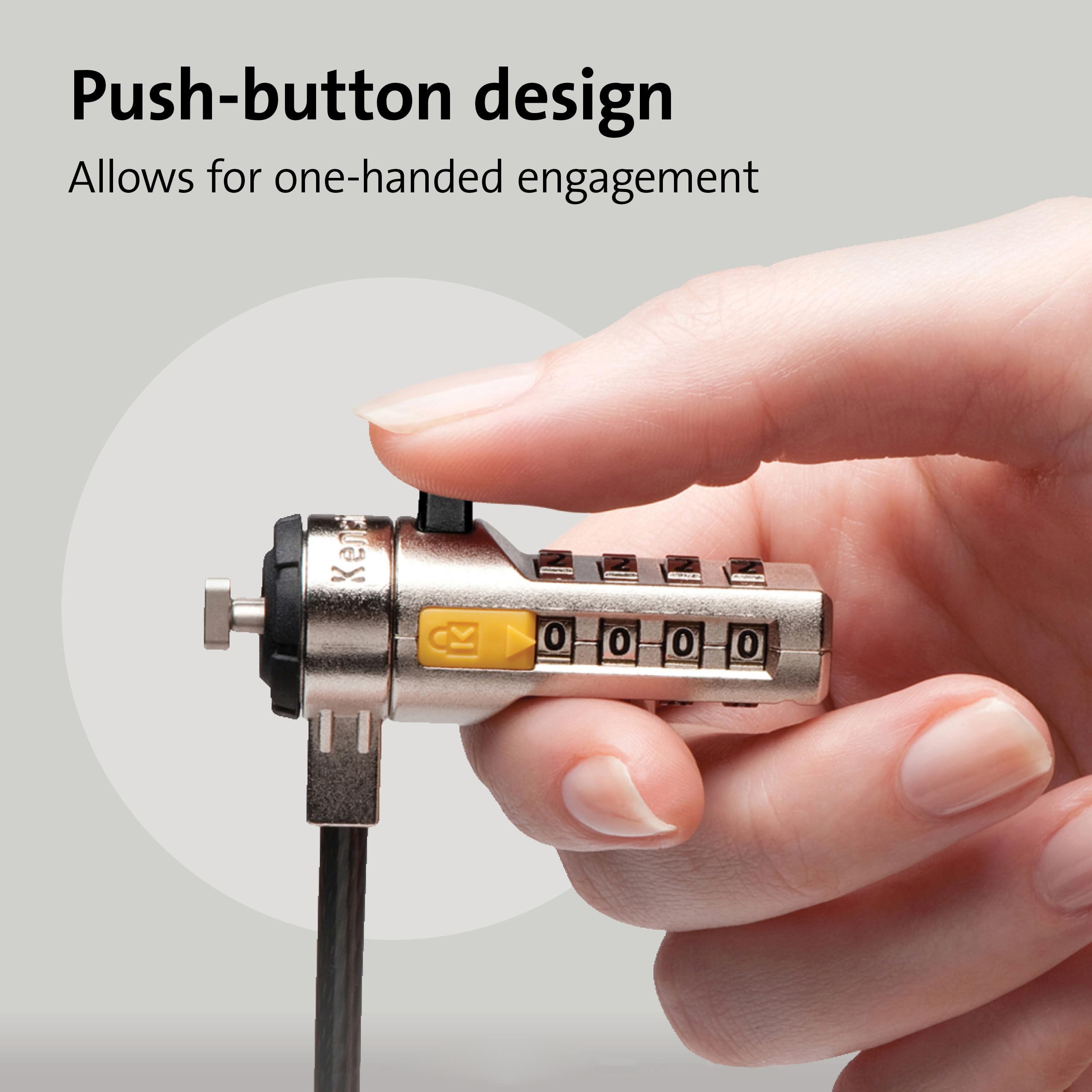 Kensington Combination Cable Lock For Laptops And Other Devices (K64673Am),Black