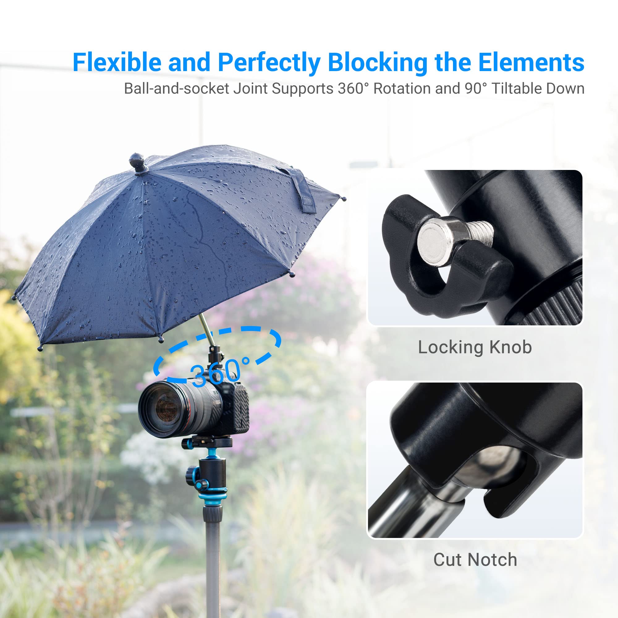 Dslr Mirrorless Camera Hot Shoe Umbrella Rain Cover Protector Sunshade For Canon Eos R100 R50 R8 R7 R10 R3 R6 Mark Ii R5 C Rp R