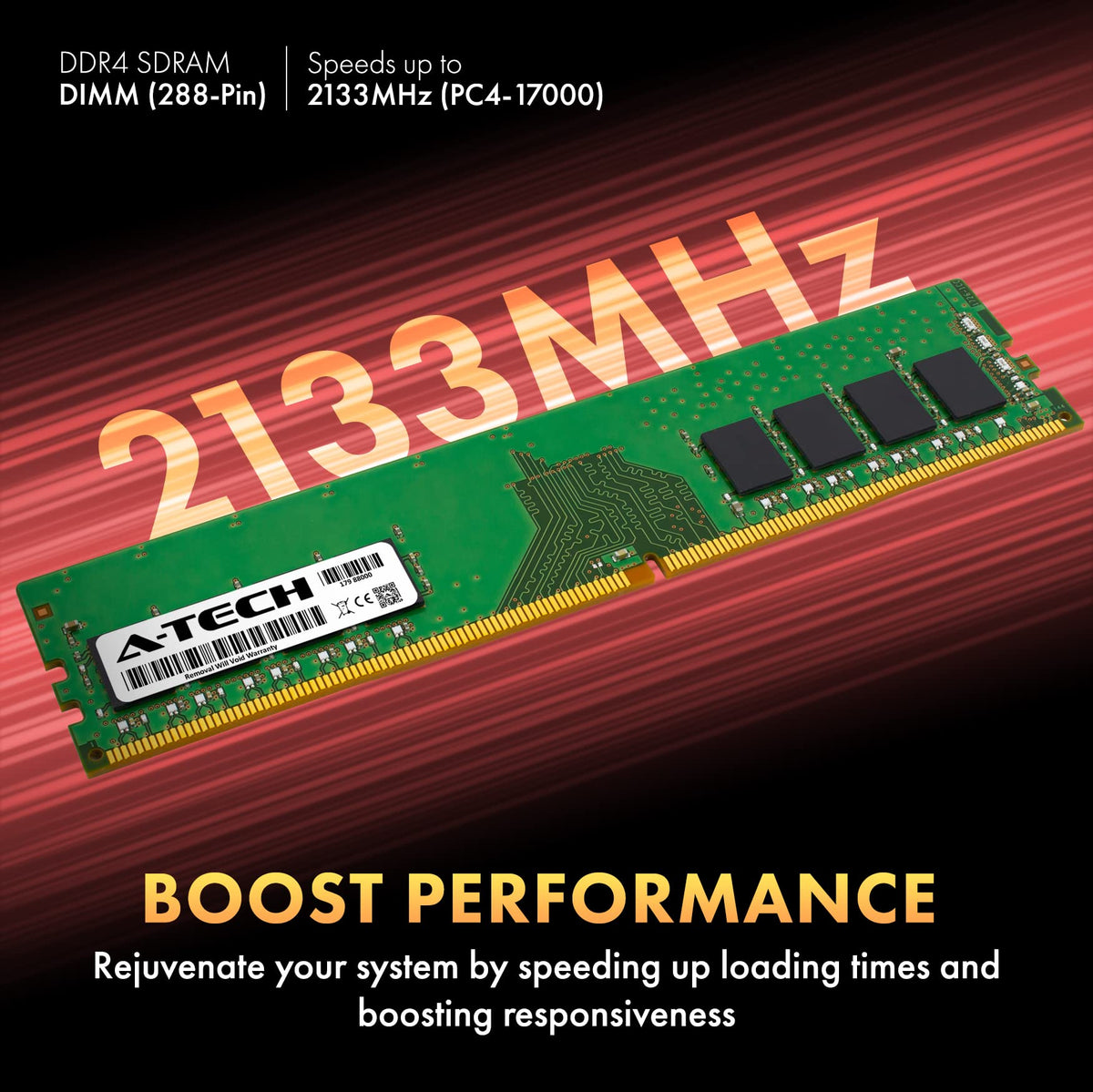 Module 2133 A Tech 32Gb (4X8Gb) Ddr4 2133 Mhz Udimm Pc4 17000 (Pc4 2133P) Cl15 Dim ...