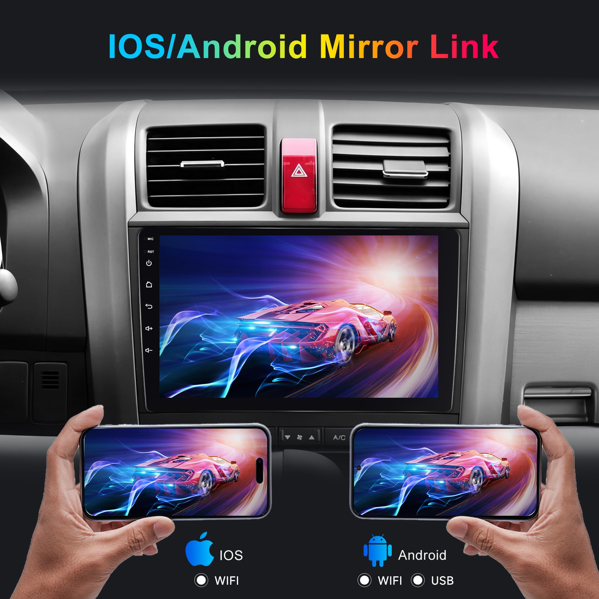 Single Din Android Car Stereo Touchscreen Double Din With Gps Navigation, Rimoody 10.1 Inch Car Radio With Bluetooth Wifi Fm Mir