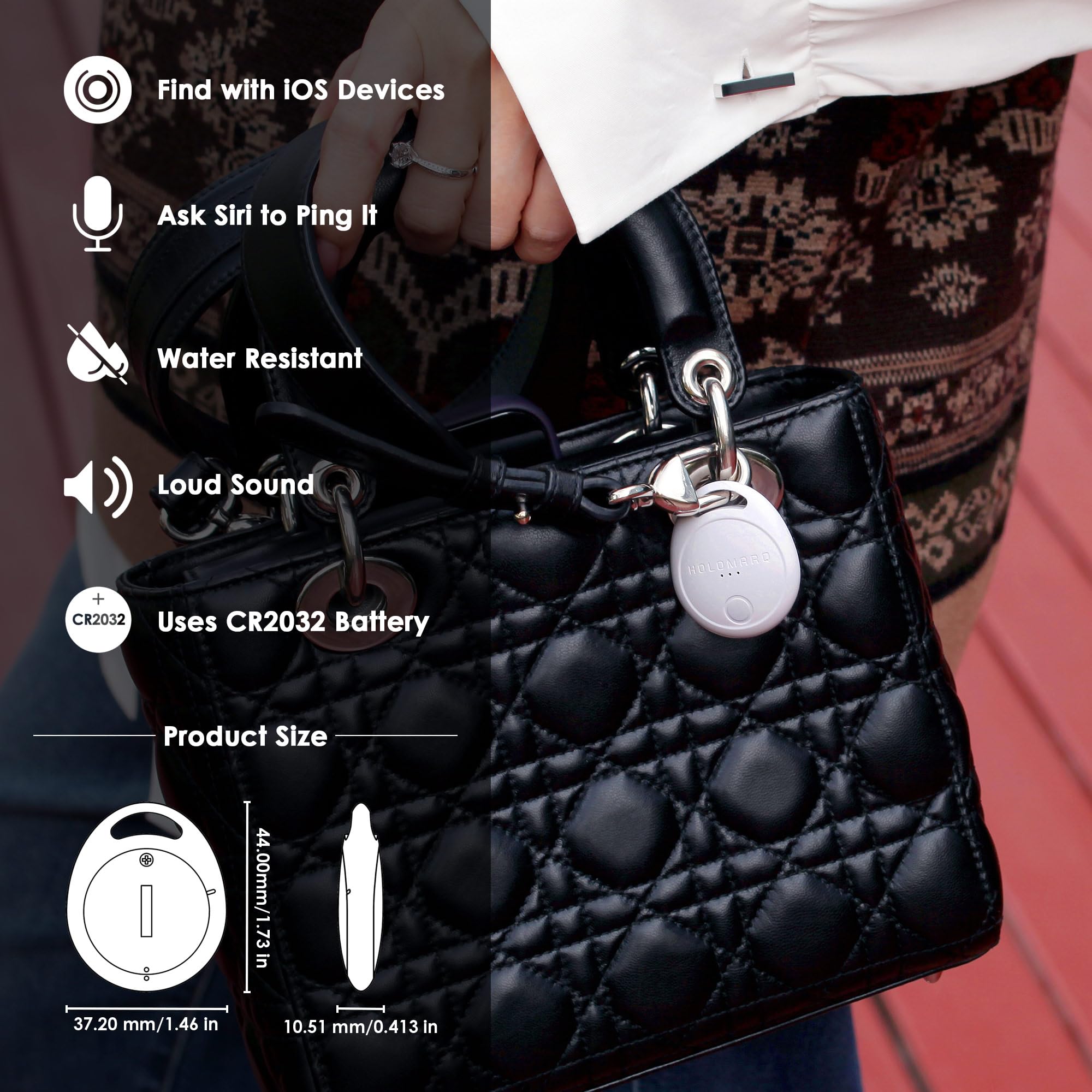 Tag Air Tracker, Trackers Like Airtgas, Luggage Tracker Works With Apple Find My [ Ios Only ], Key Finder Locator With Sound, 0.