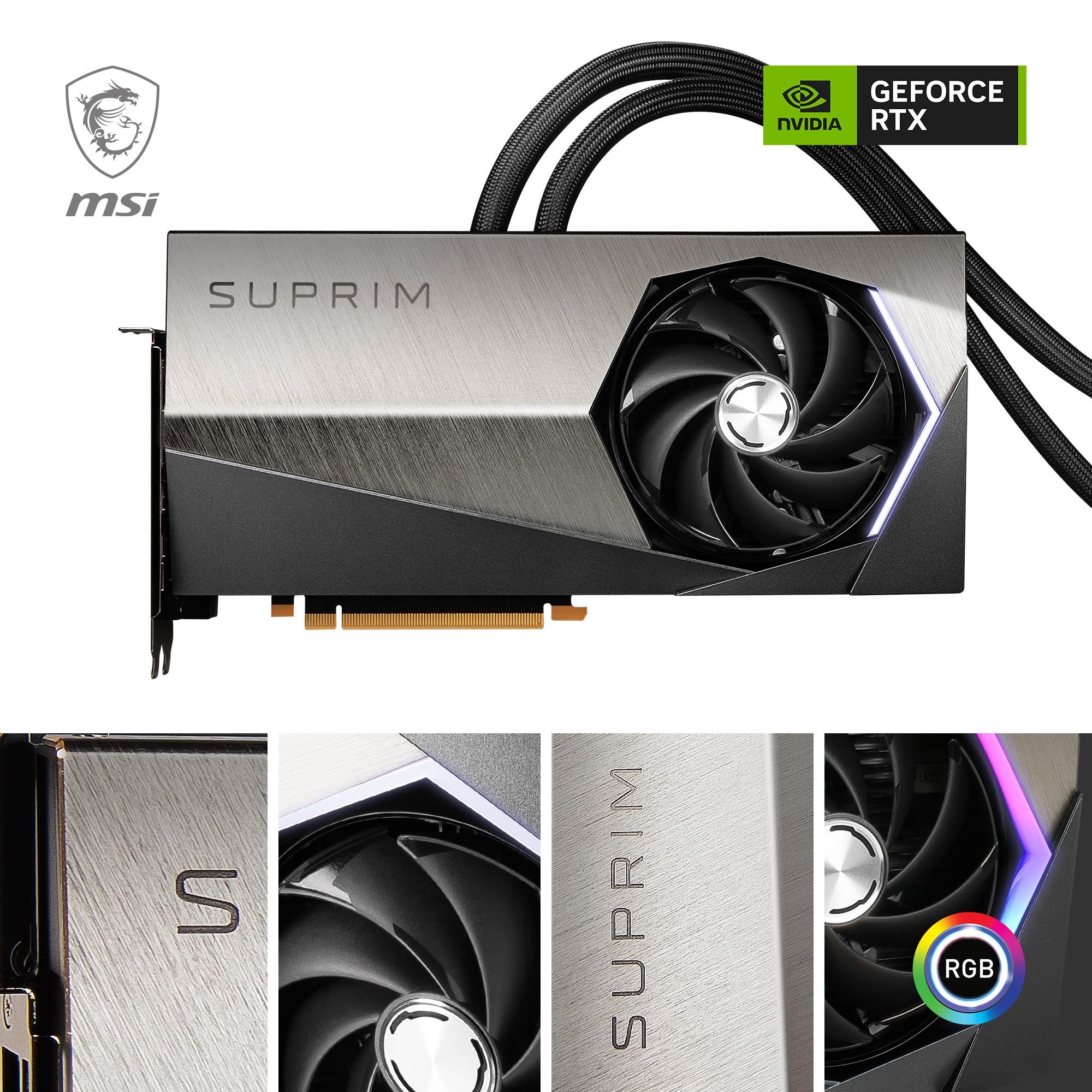 Msi Geforce Rtx 4090 Suprim Liquid X 24G Gaming Graphics Card   24Gb Gddr6X, 2625 Mhz, Pci Express Gen 4, 384 Bit, 3X Dp V 1.4A,