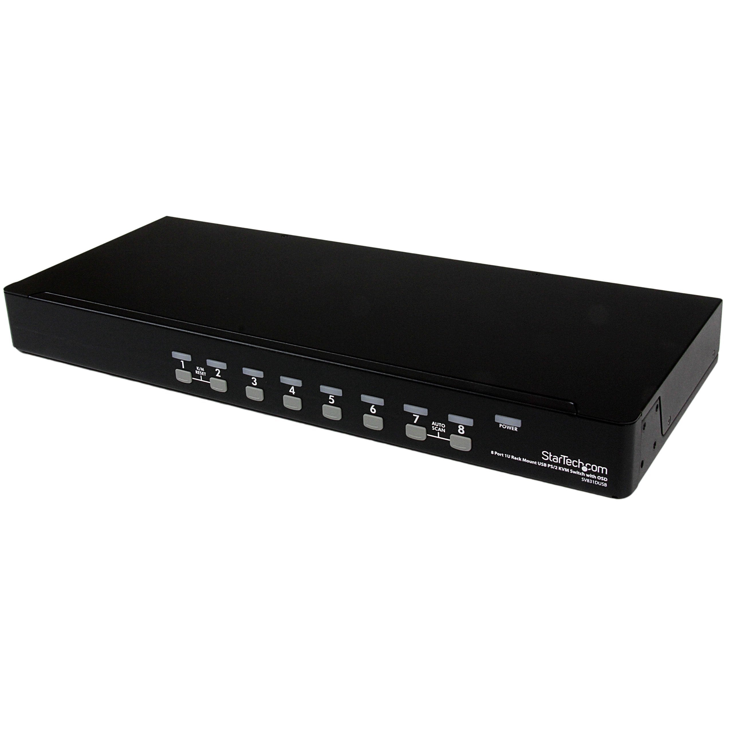 Startech.Com 8 Port Vga Kvm Switch   1U Rack Mount   Usb Ps/2 Kvm Switch With Osd   1920 X 1440 @60Hz   Kvm Video Switch (Sv831D