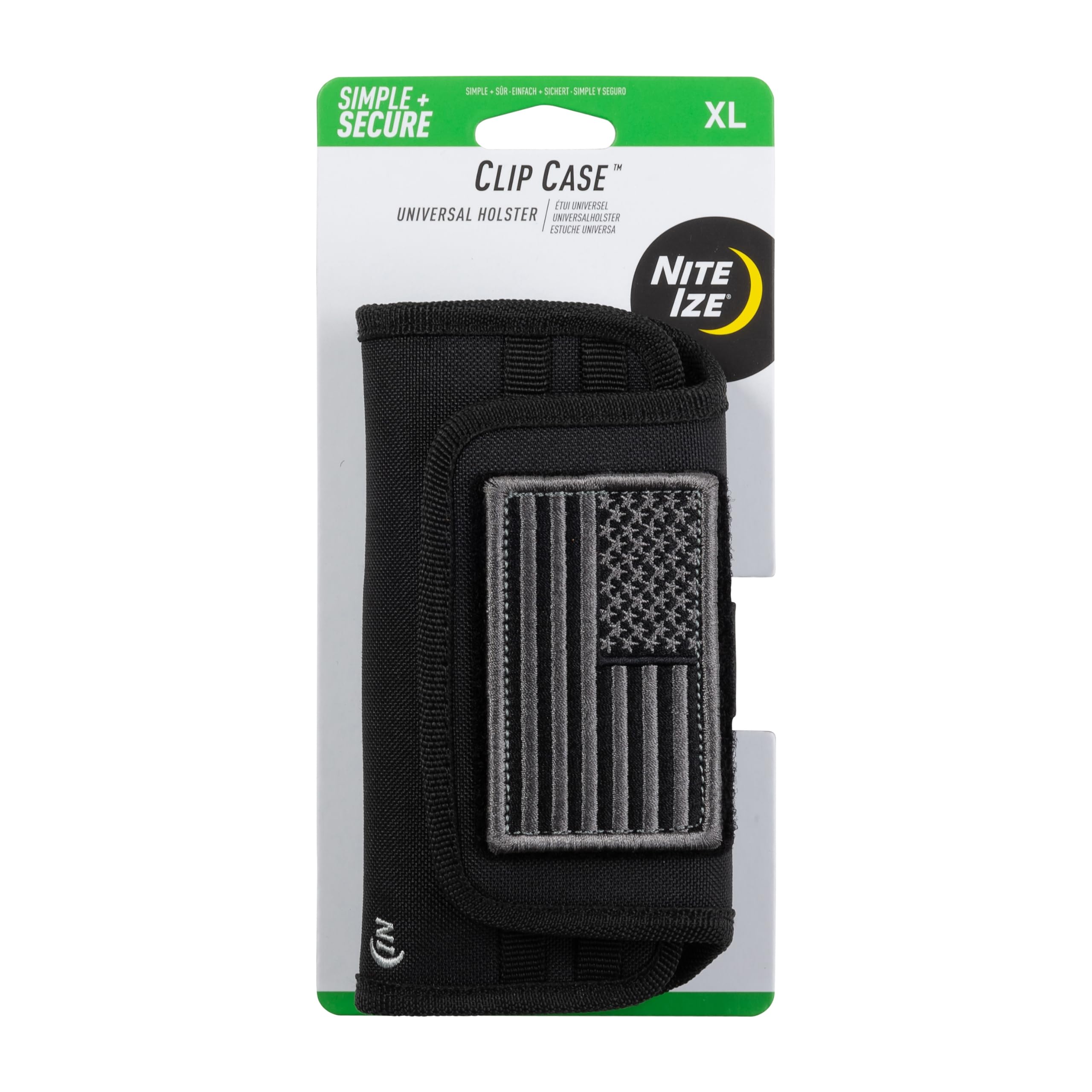 Nite Ize Clip Case Universal Horizontal Phone Holster - Protective Clip-On Phone Holster - Pouch for Belt or Waistband - XL, USA