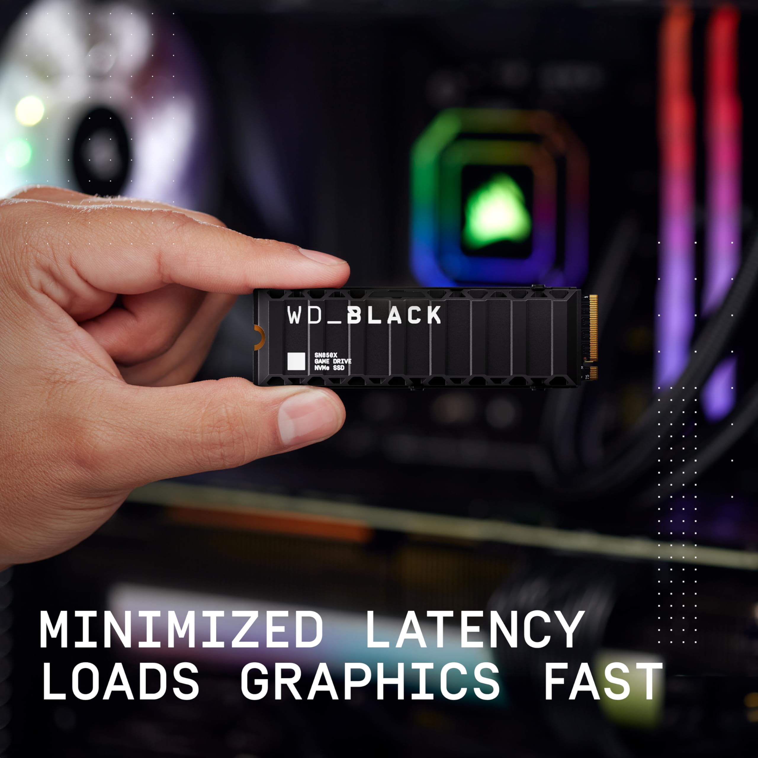 Wd_Black 4Tb Sn850X Nvme Internal Gaming Solid State Drive With Heatsink   Works With Playstation 5, Gen4 Pcie, M.2 2280, Up To
