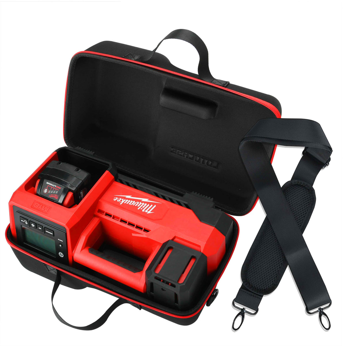 Lotocase Air Compressor Bag For Milwaukee M18 Inflator 2848 20, Air Pump Custom Fit Storage Carrying Hard Case For Milwaukee Too