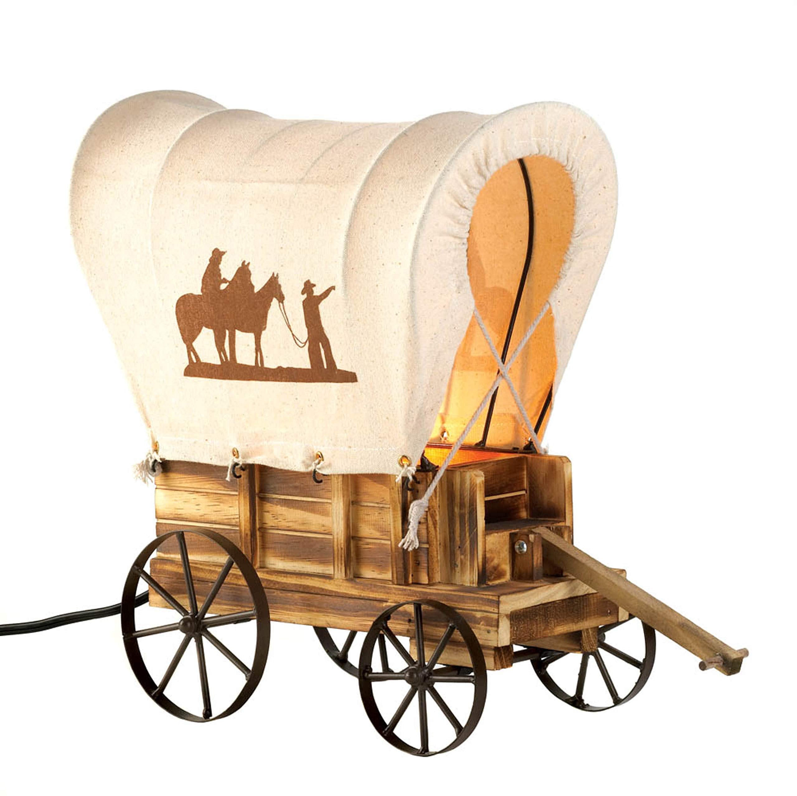 Western Wagon Table Lamp 12x6.25x13.37