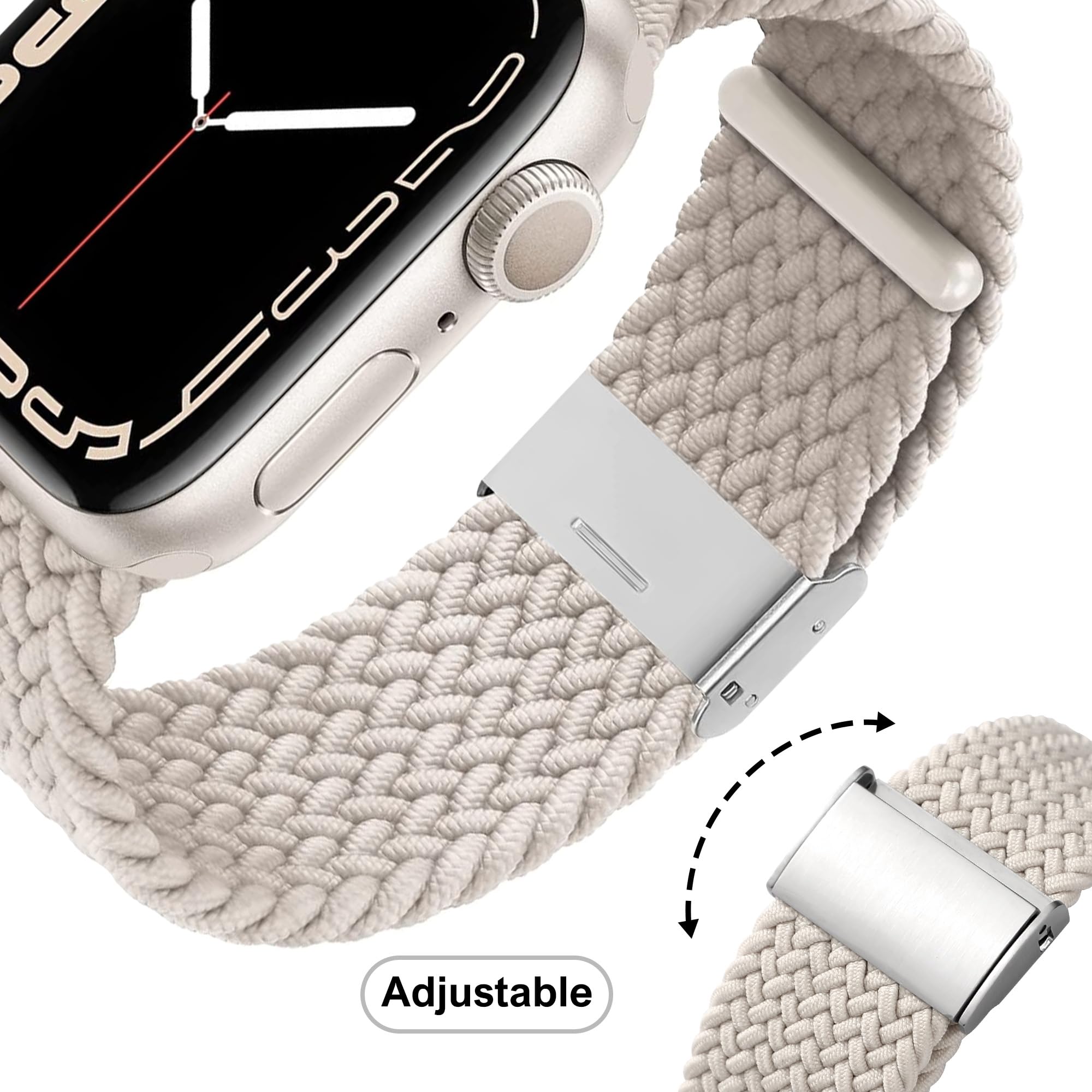 Bagoplus Compatible With Apple Watch Iwatch Bands 49Mm 38Mm 40Mm 41Mm 42Mm 44Mm 45Mm Women Men, Adjustable Braided Solo Loop Str